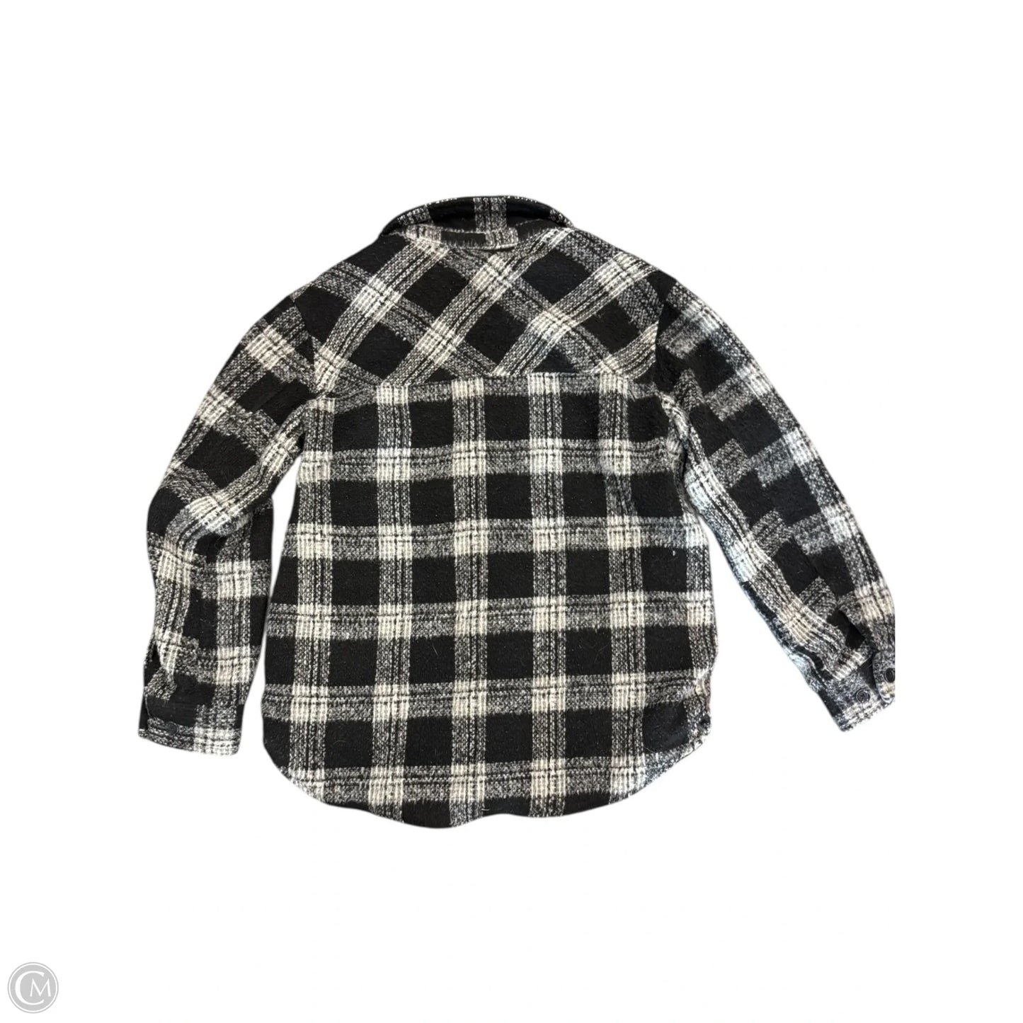 Jacket Shirt By Thread And Supply In Black & Grey, Size: L