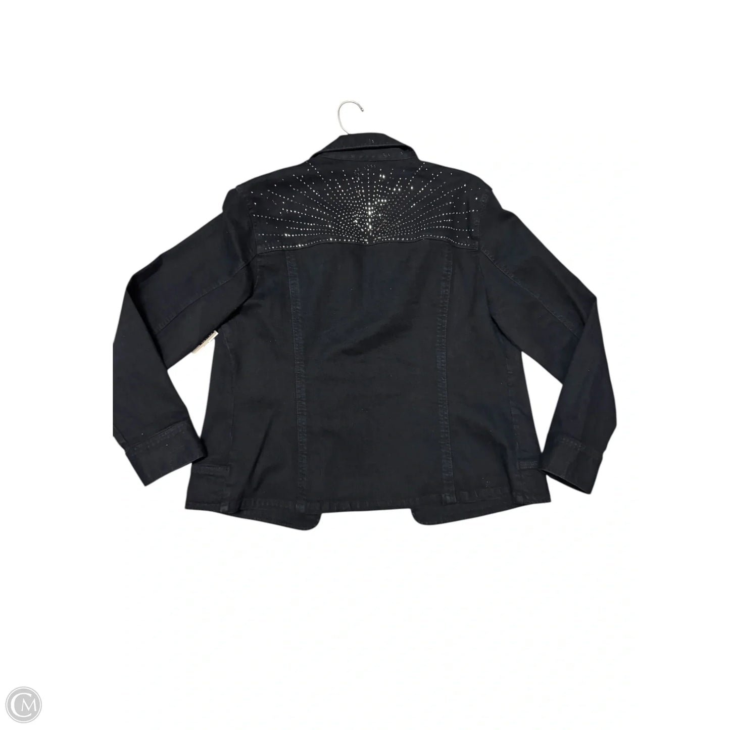 Jacket Denim By Chicos In Black, Size: L