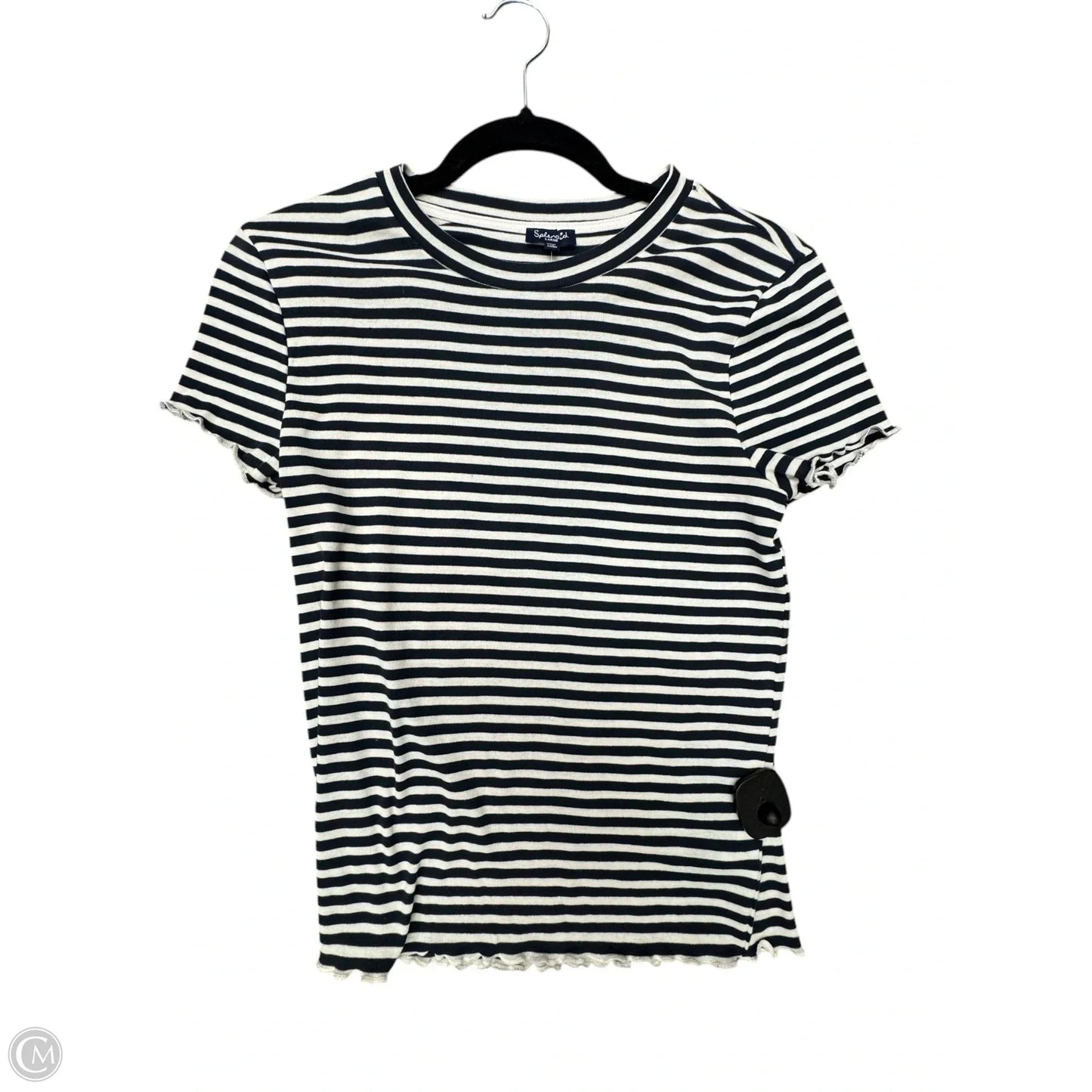 Top Short Sleeve By Splendid In Striped Pattern, Size: L