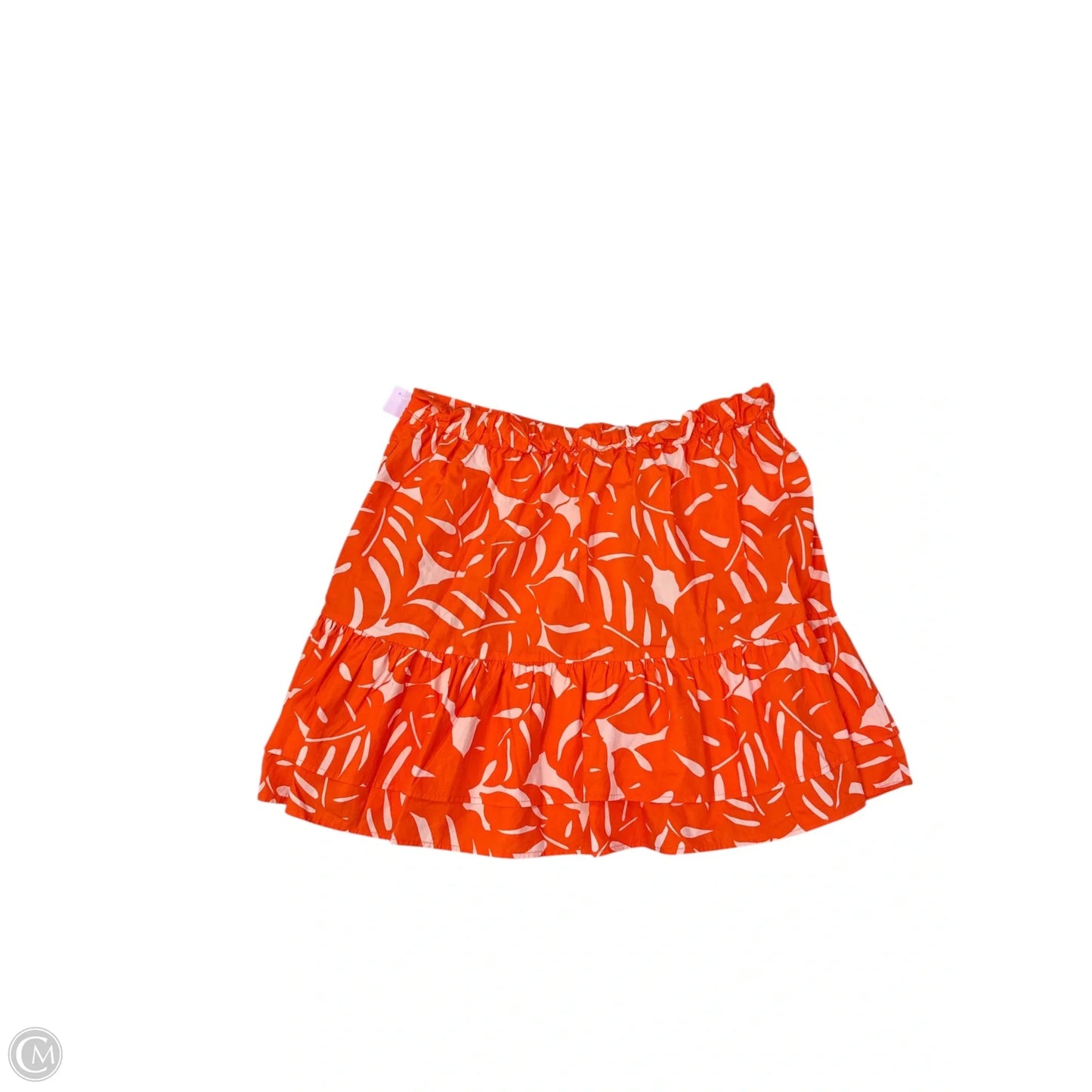 Skirt Mini & Short By Who What Wear In Orange & White, Size: L