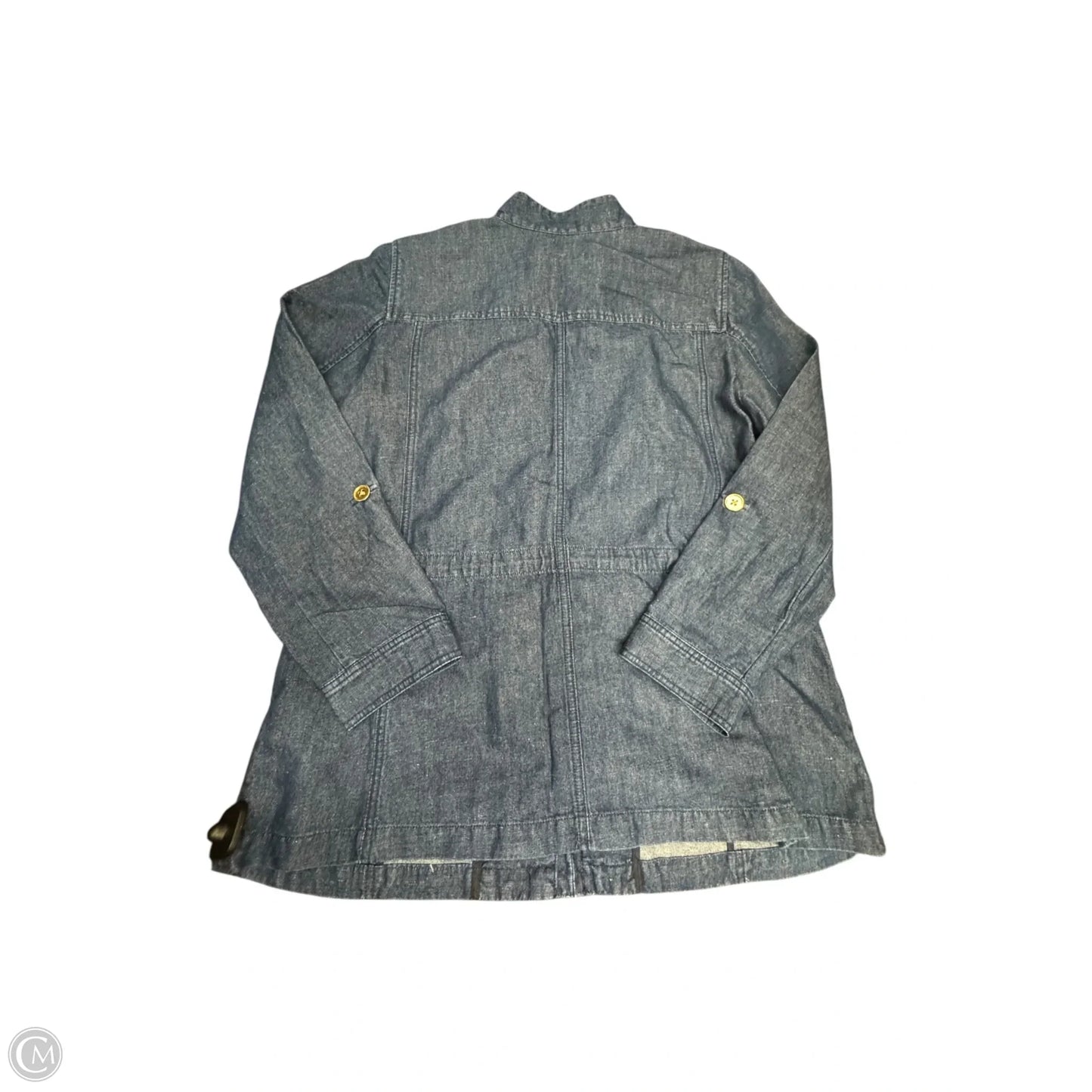 Jacket Denim By Talbots In Blue Denim, Size: Xl