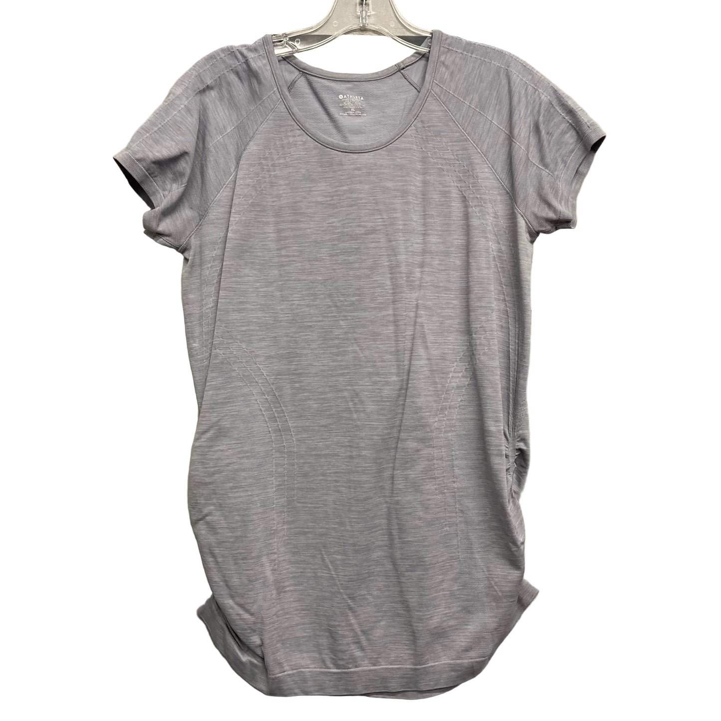 Athletic Top Ss By Athleta In Grey, Size:Xl