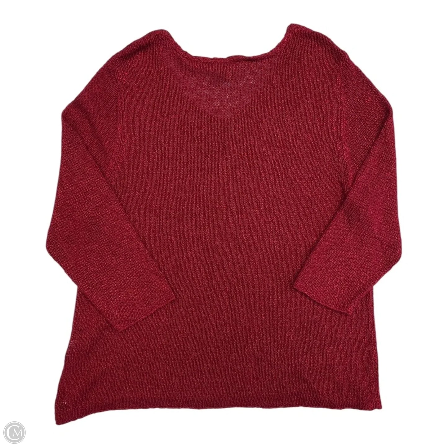 Sweater Designer By Eileen Fisher In Red, Size: 3x