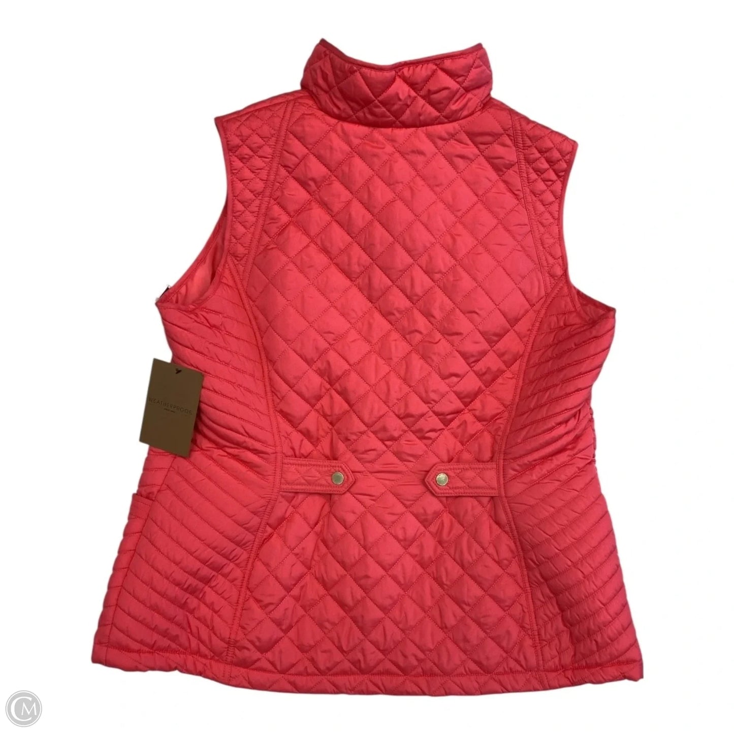 Vest Puffer & Quilted By Weatherproof In Coral, Size: 1x
