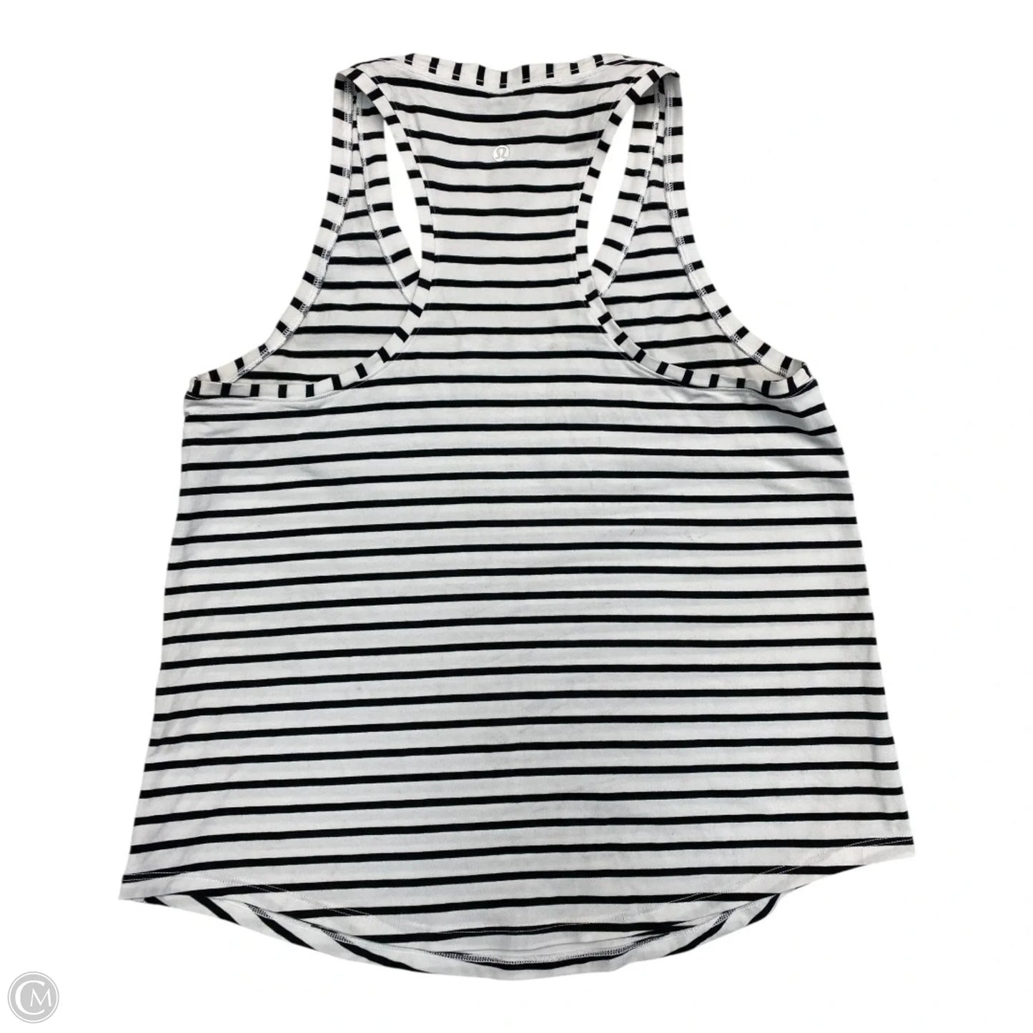 Athletic Tank Top By Lululemon In Black & White, Size: 10