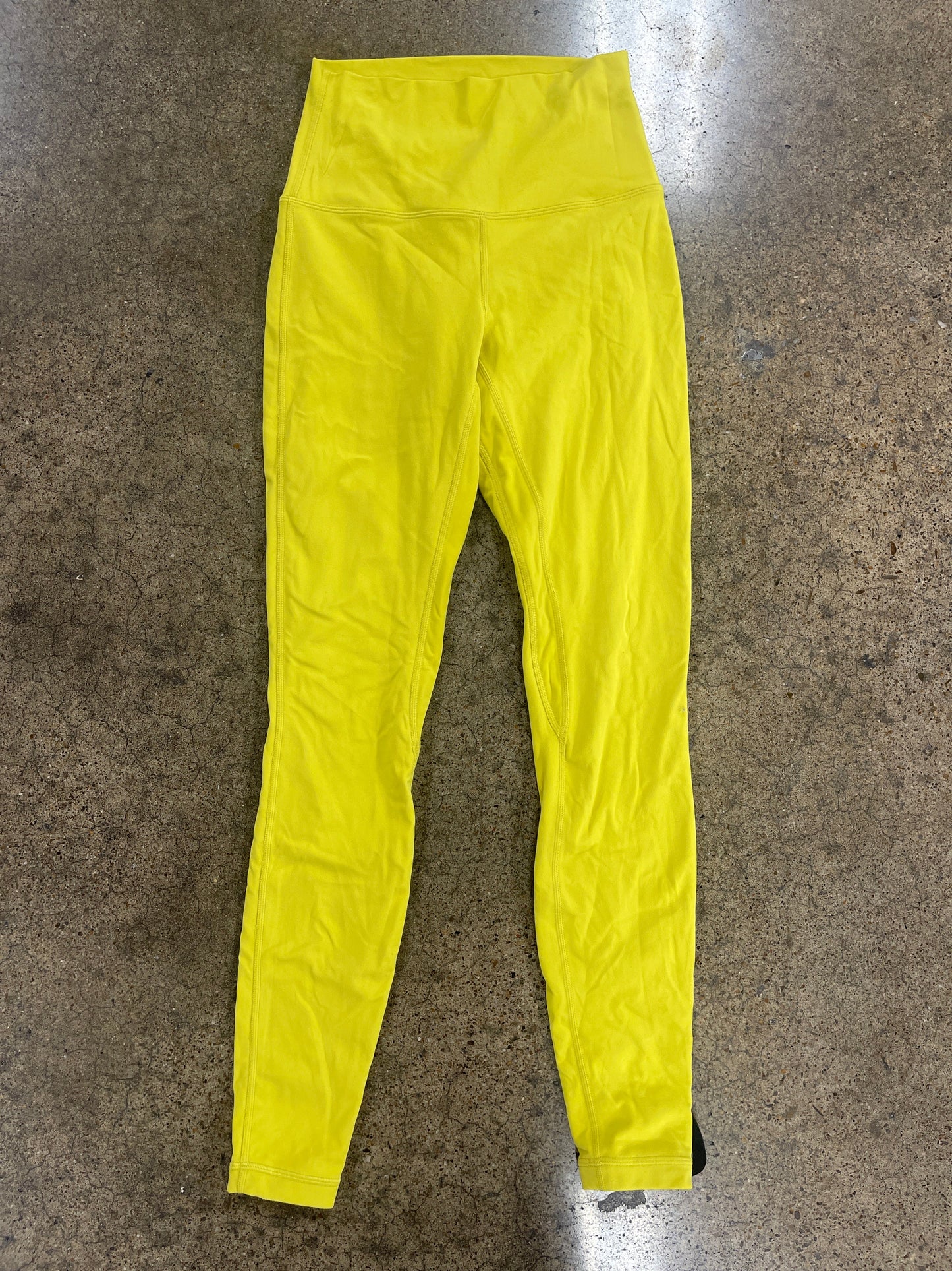Athletic Leggings By Lululemon In Yellow, Size:4