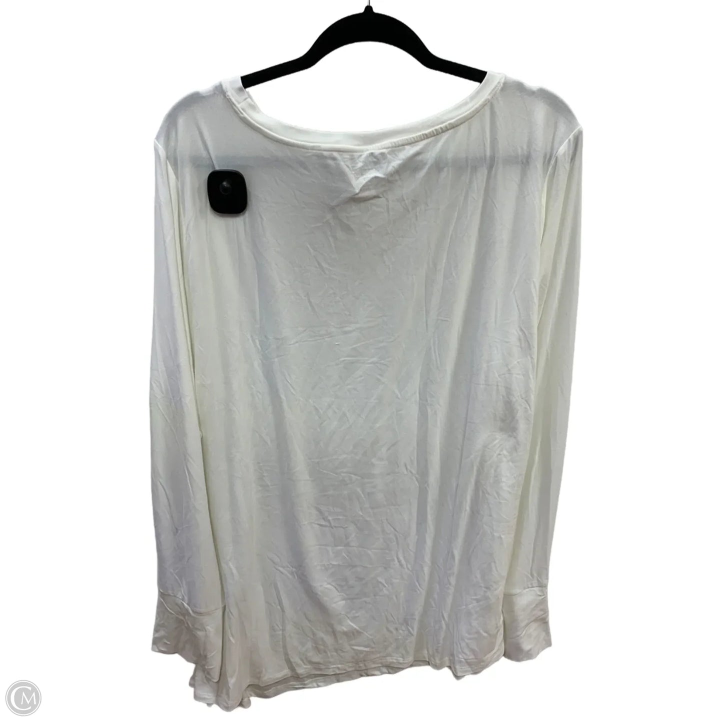 Athletic Top Long Sleeve Crewneck By Old Navy In White, Size: 2x