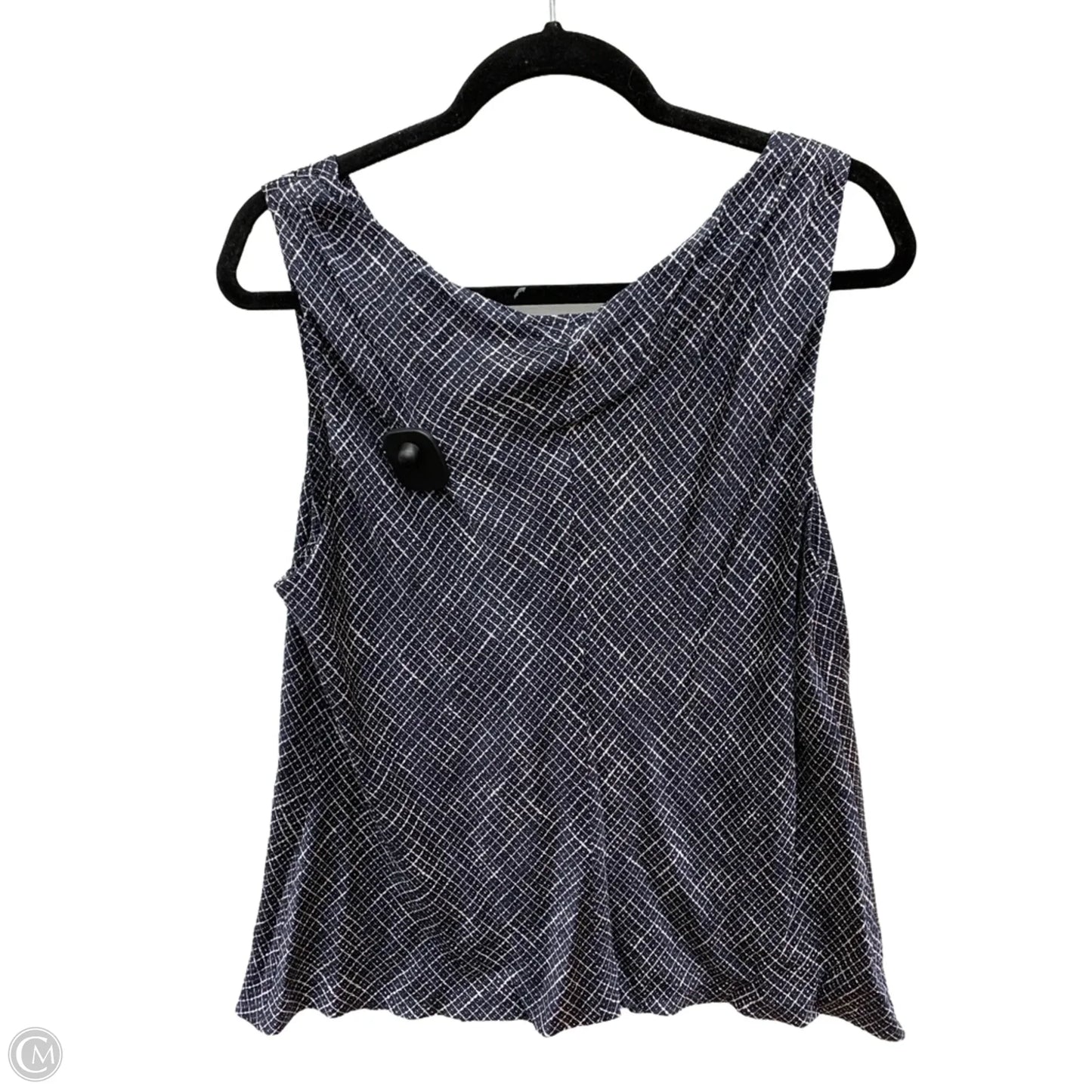 Top Sleeveless Luxury Designer By Giorgio Armani In Navy, Size: 1x