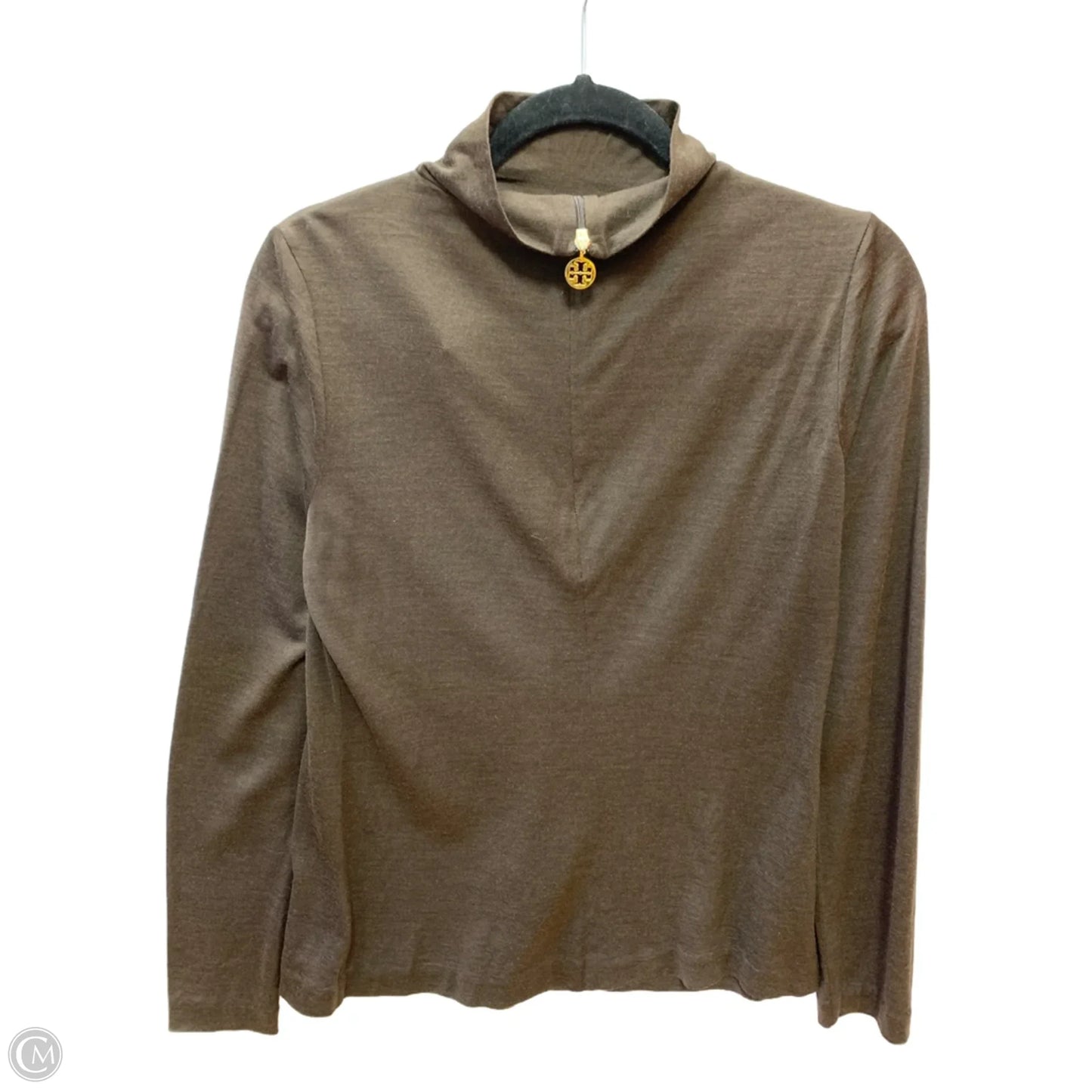 Top Long Sleeve Designer By Tory Burch In Brown, Size: M