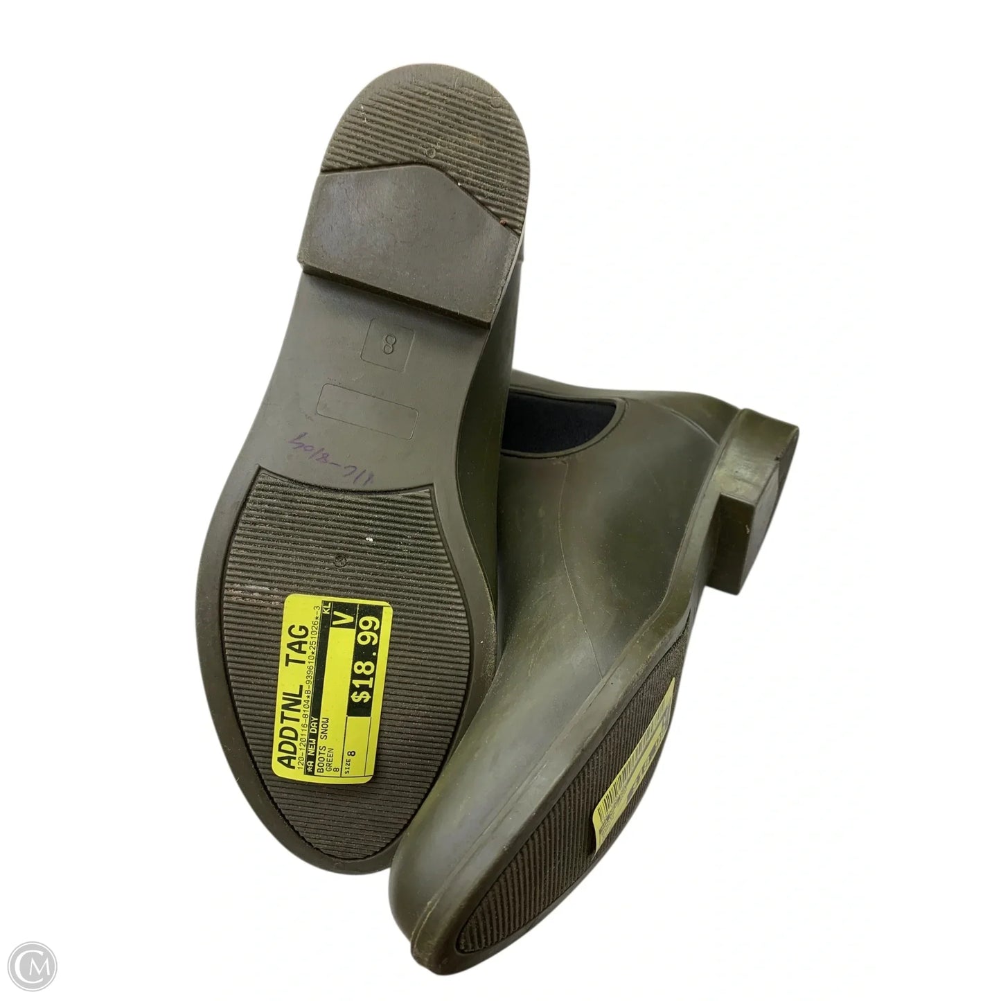 Boots Snow By A New Day In Green, Size: 8