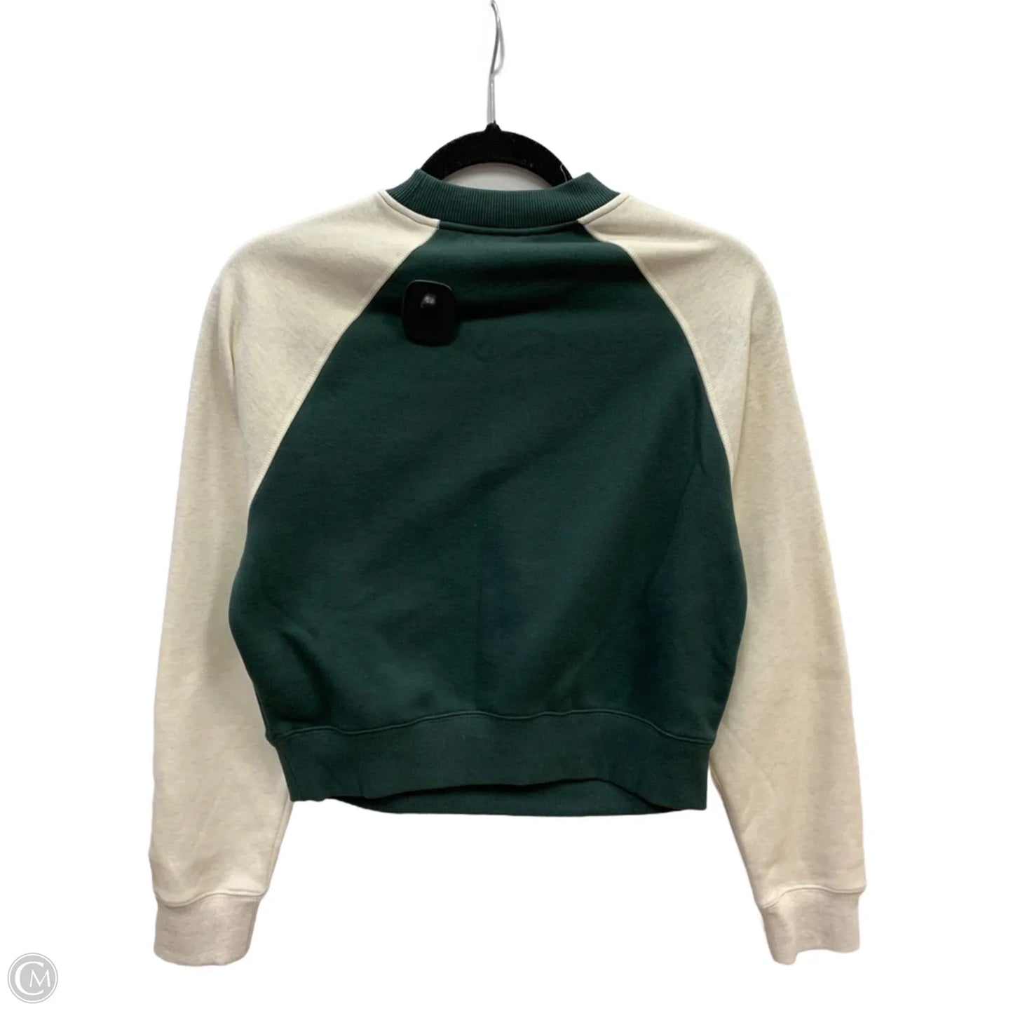 Sweatshirt Crewneck By Fabletics In Cream & Green, Size: Xs
