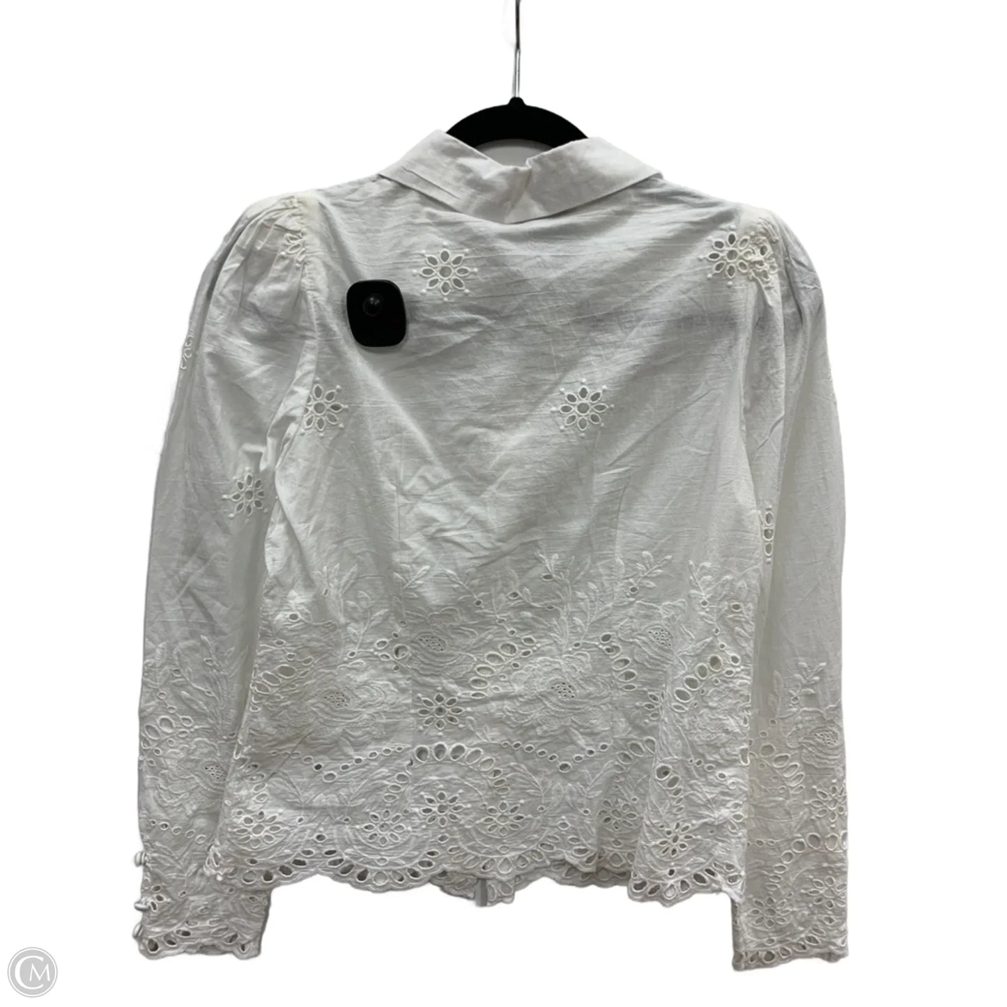 Top Long Sleeve By Elie Tahari In White, Size: S