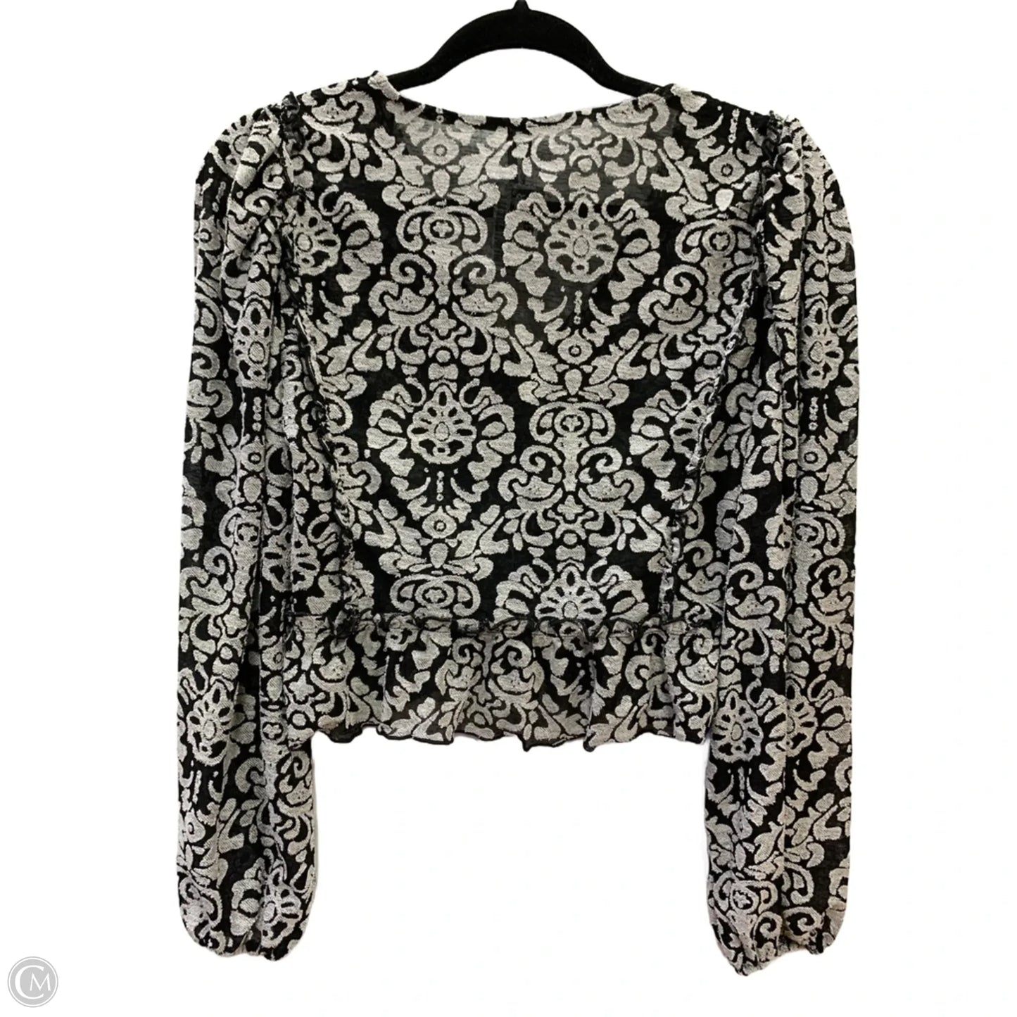 Top Long Sleeve By Anthropologie In Black, Size: S