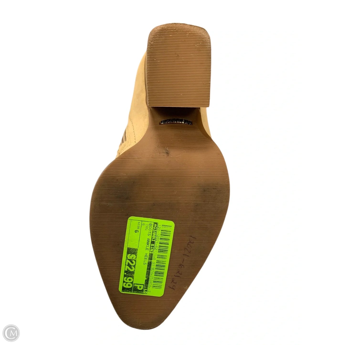 Boots Ankle Heels By Gianni Bini In Tan, Size: 6