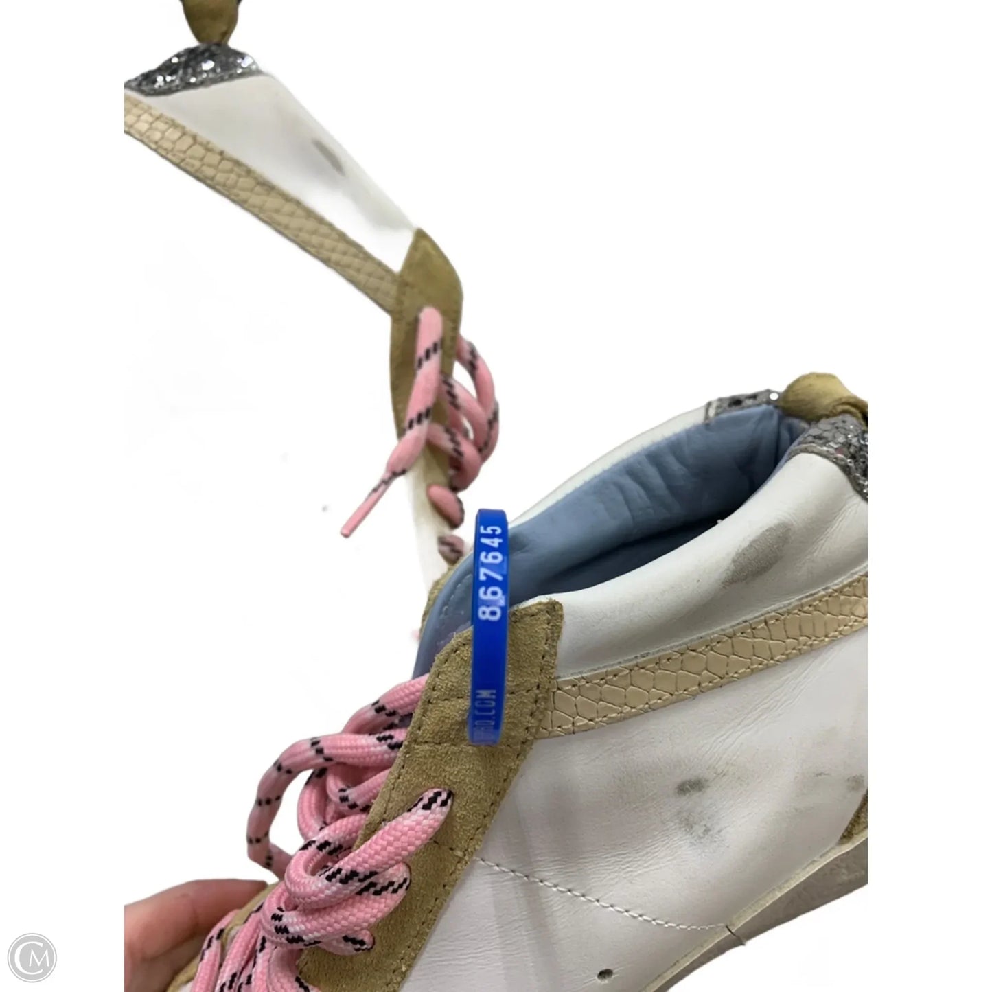 Shoes Luxury Designer By Golden Goose In Pink & Tan, Size: 7.5
