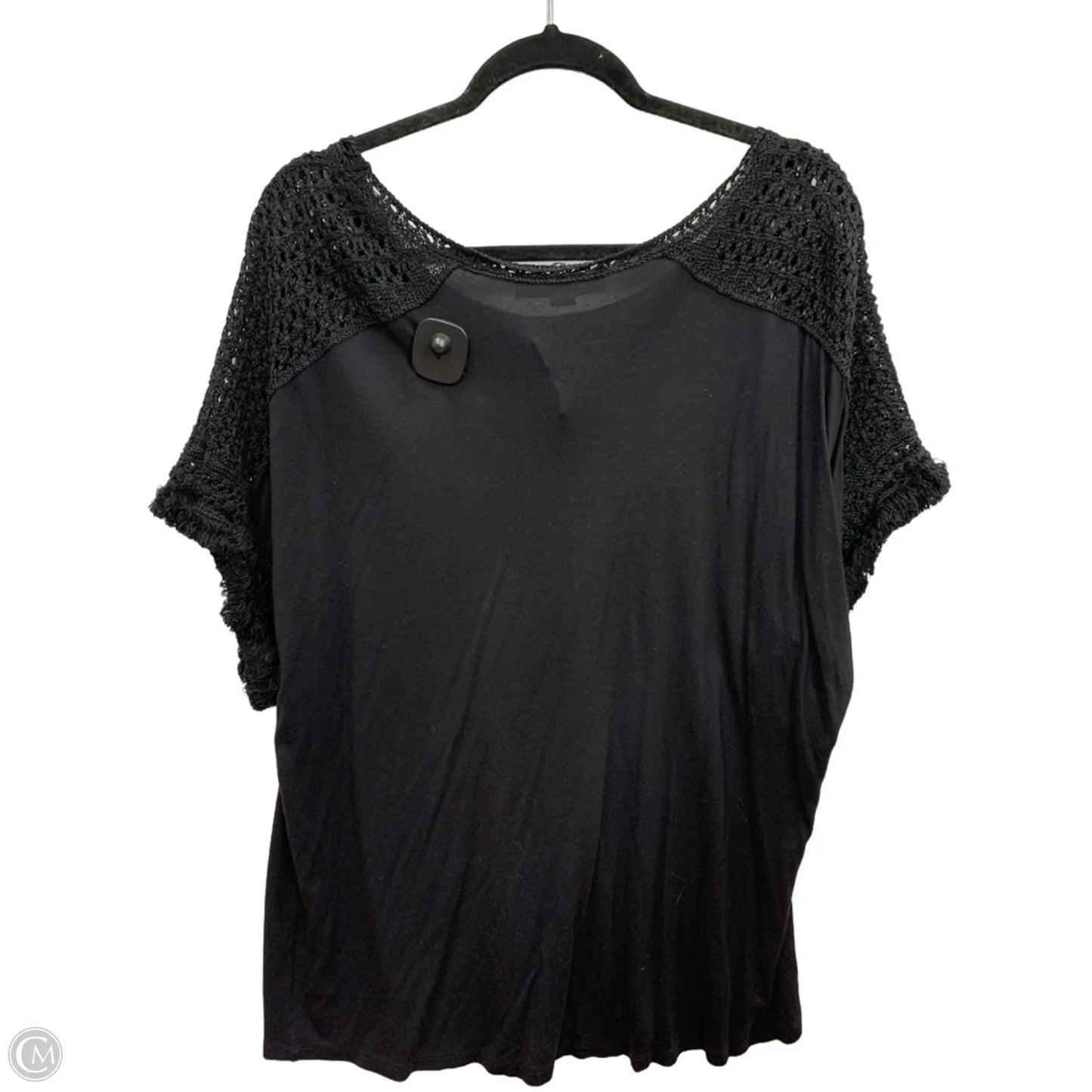 Top Short Sleeve By Loft In Black, Size: 20