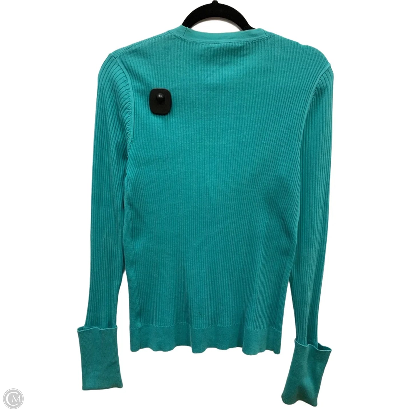 Cardigan Designer By Tory Burch In Teal, Size: L