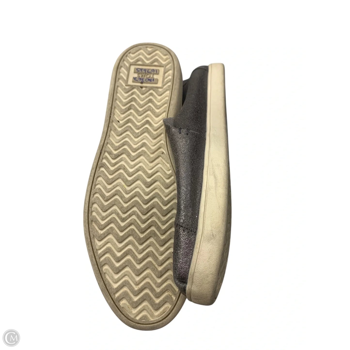Shoes Flats By Toms In Silver, Size: 8