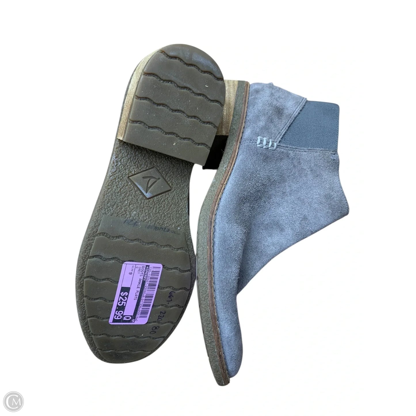 Boots Ankle Flats By Sperry In Grey, Size: 9