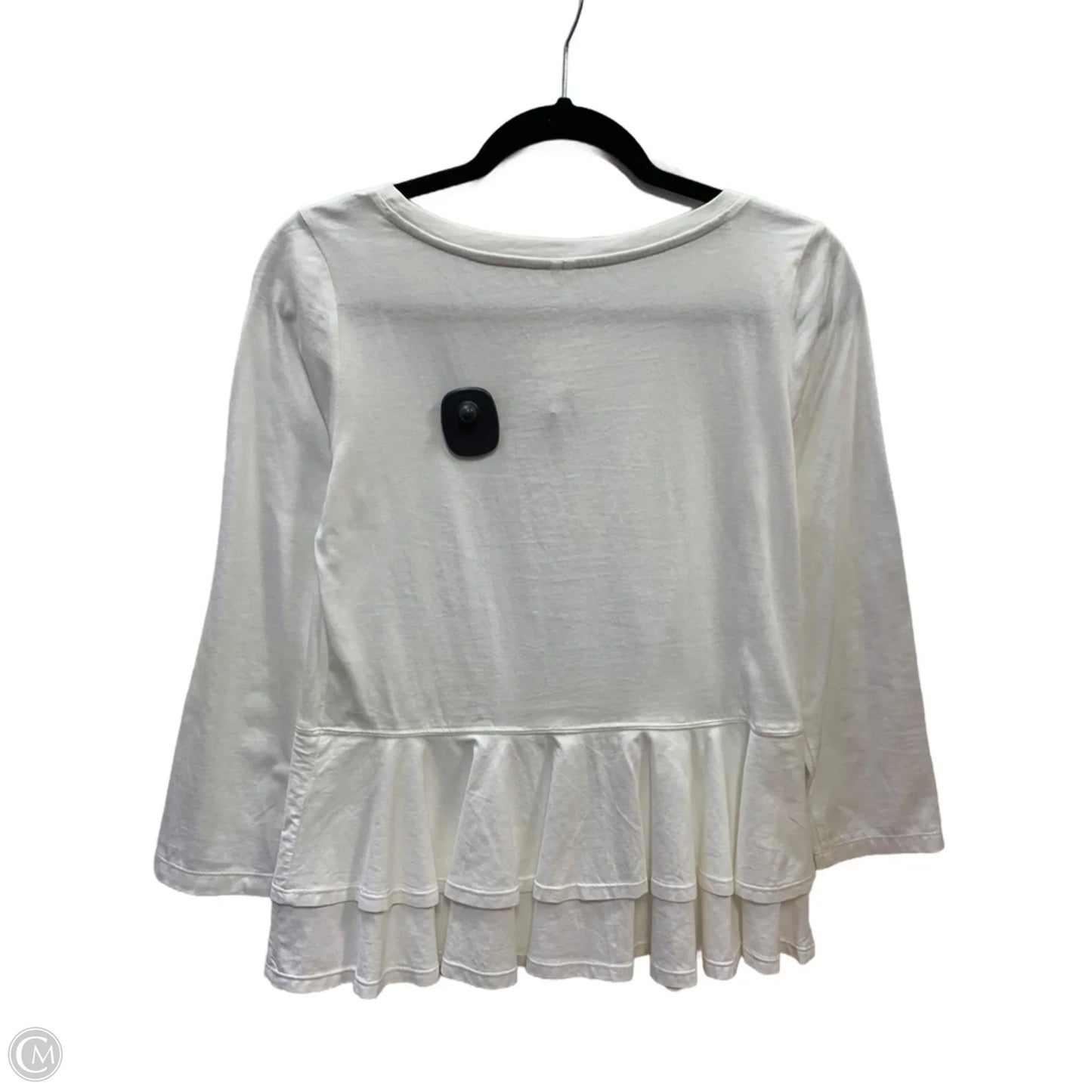 Top Long Sleeve By Anthropologie In White, Size: S