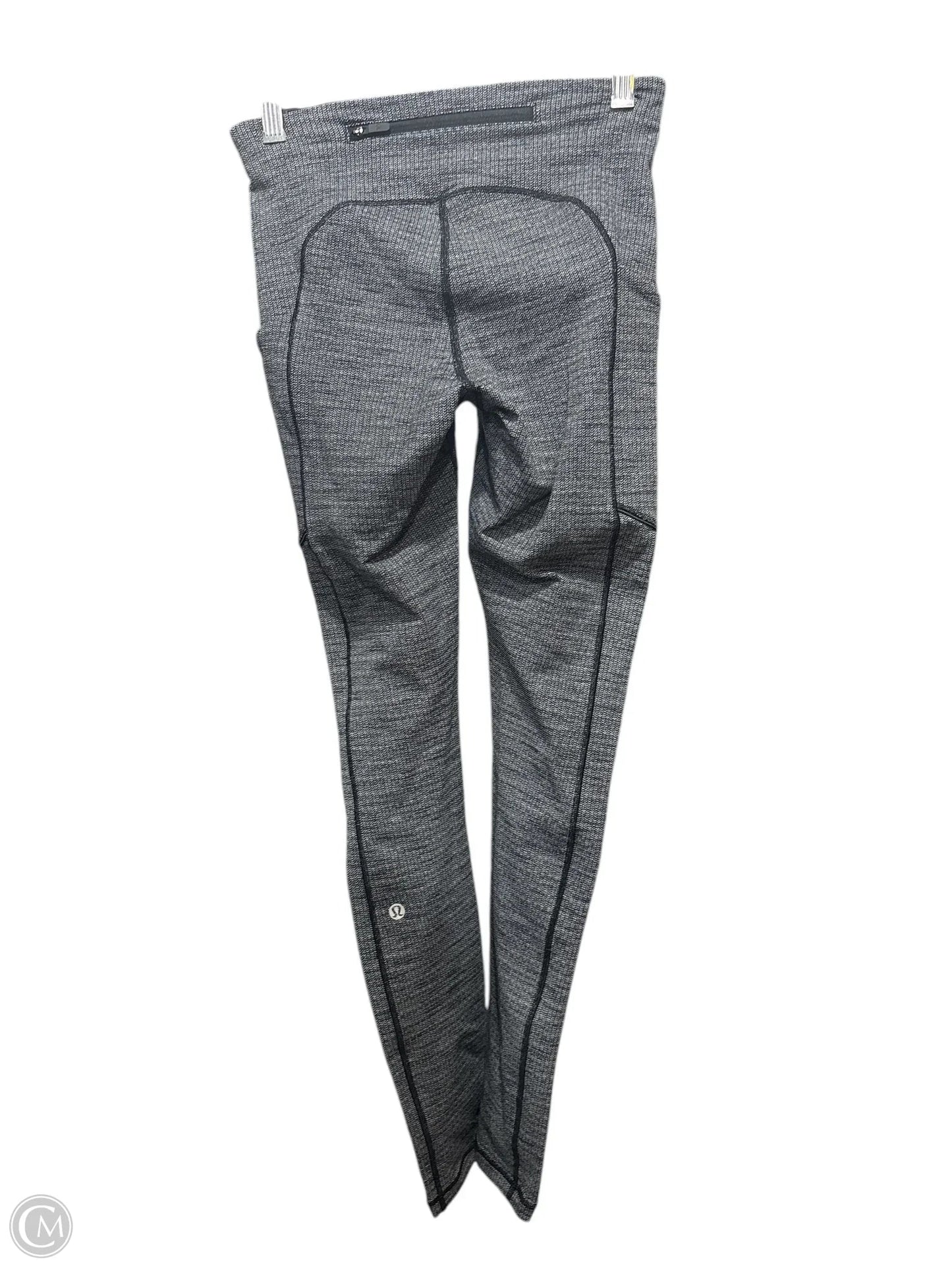Athletic Leggings By Lululemon In Black & Grey, Size: 4