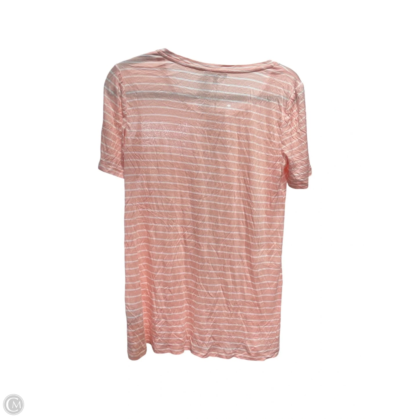 Top Short Sleeve Designer By Lafayette 148 In Striped Pattern, Size: S