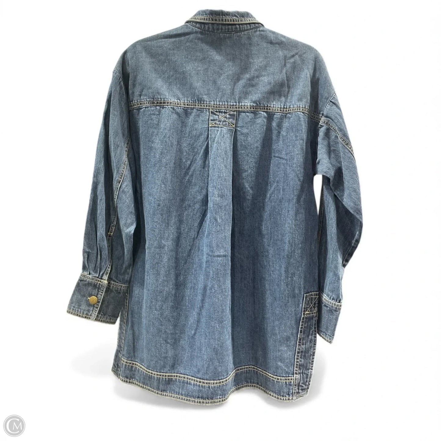 Tunic Long Sleeve By Pilcro In Blue Denim, Size: Xxs