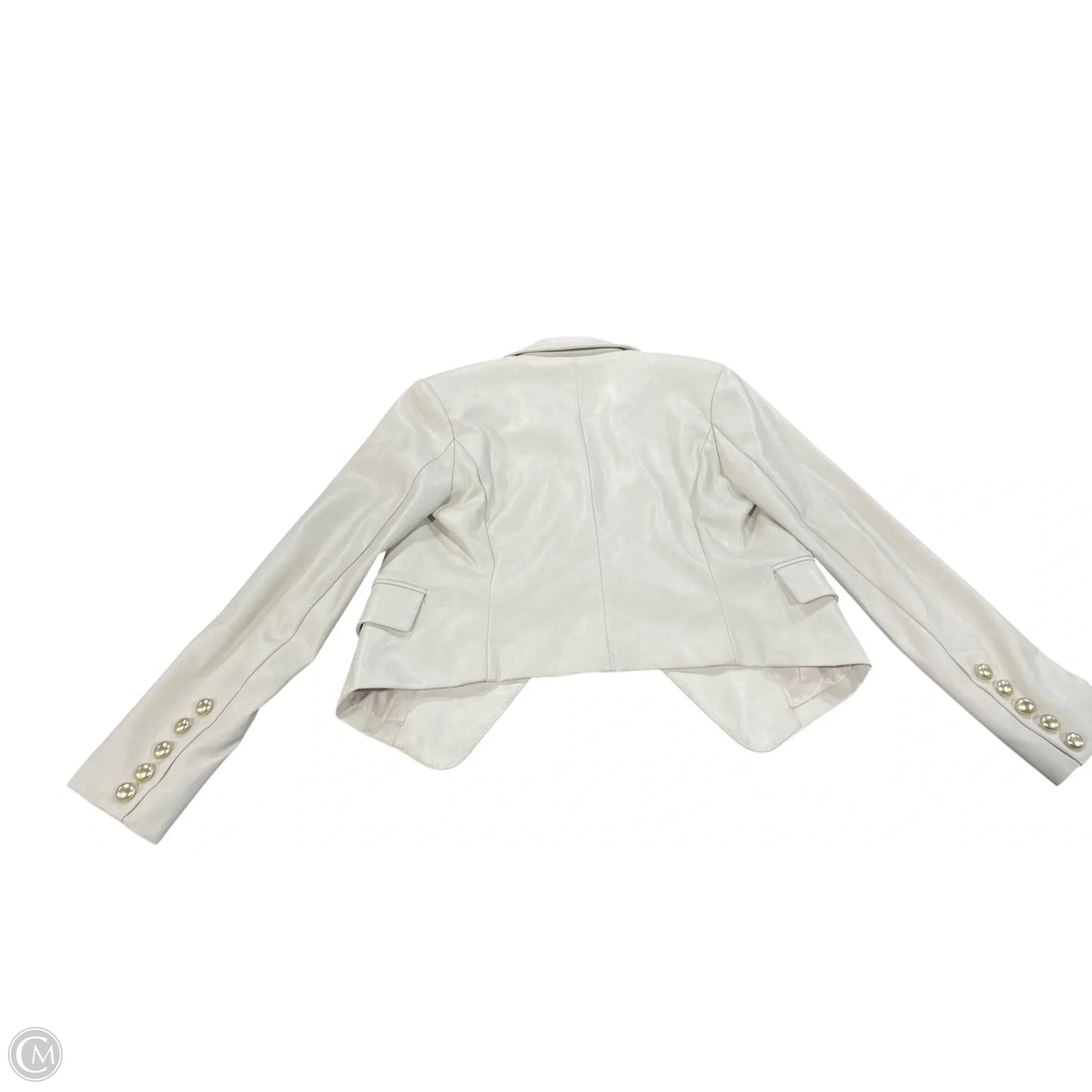 Jacket Leather By 7 For All Mankind In Cream, Size: S