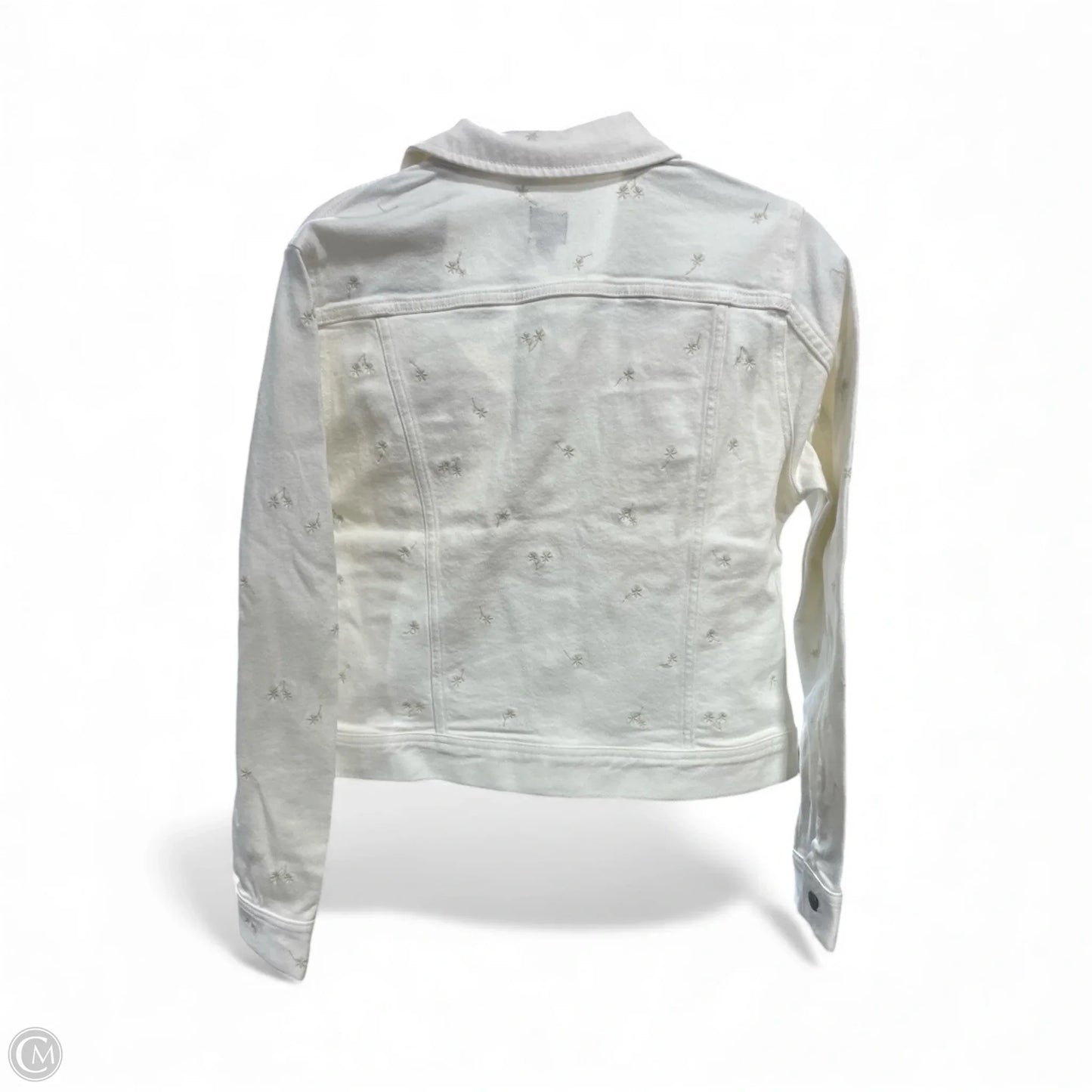 Jacket Denim By J. Crew In White Denim, Size: S