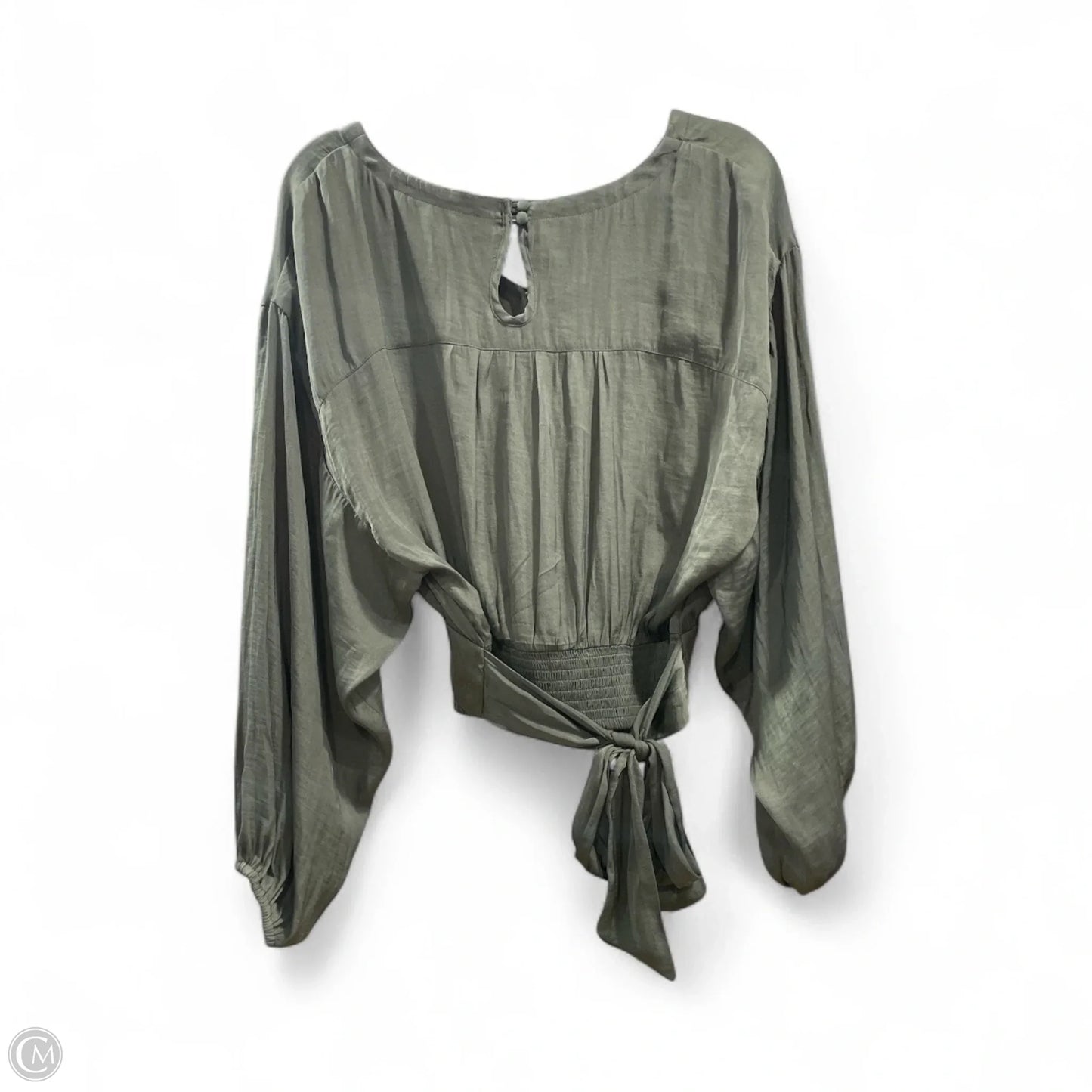 Blouse Long Sleeve By Anthropologie In Green, Size: M