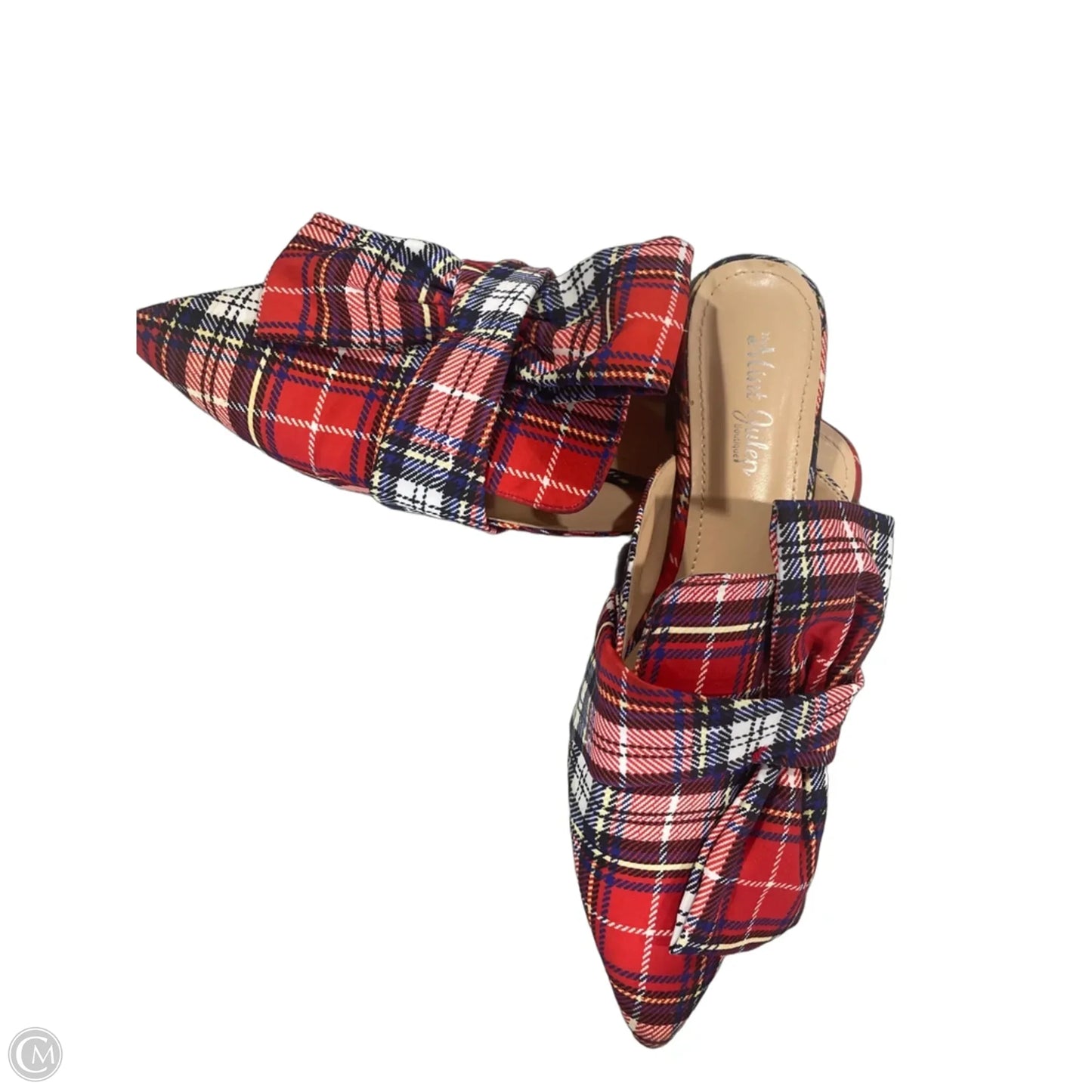 Shoes Flats By Clothes Mentor In Plaid Pattern, Size: 7.5