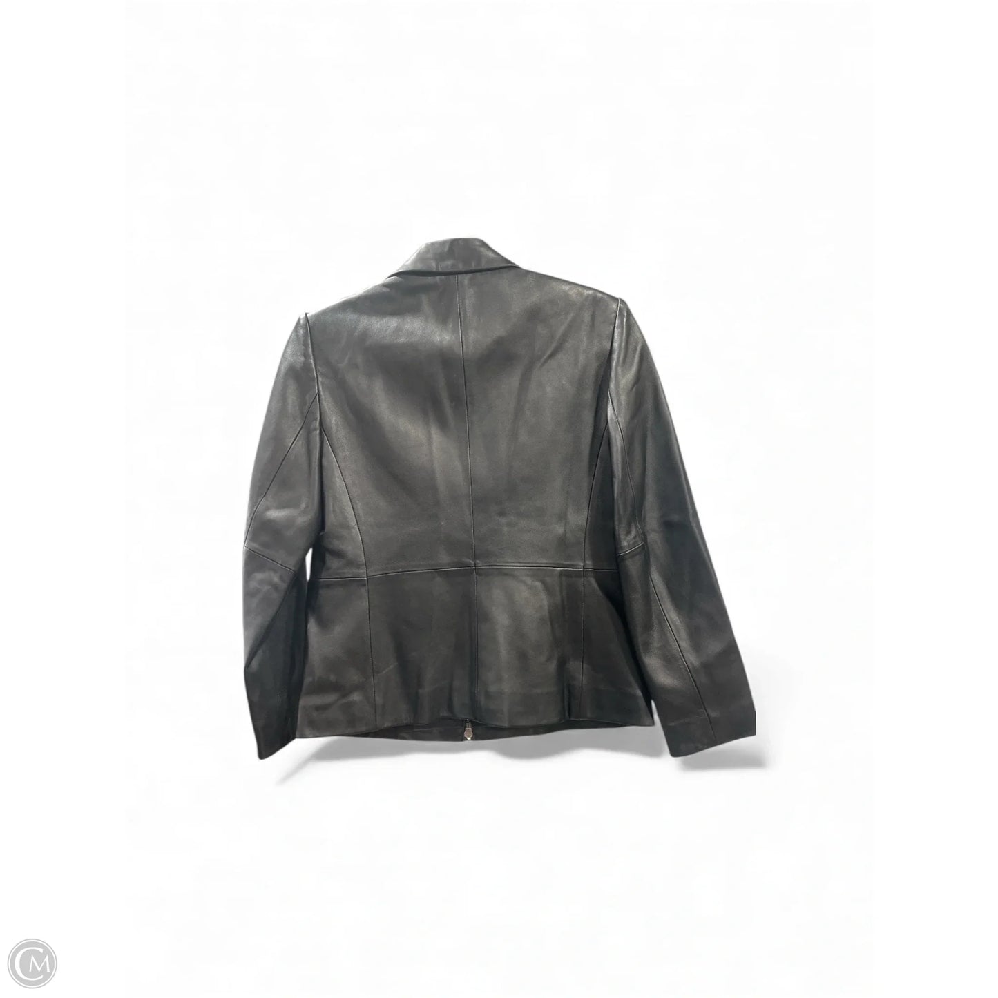 Jacket Leather By Talbots In Black, Size: 4