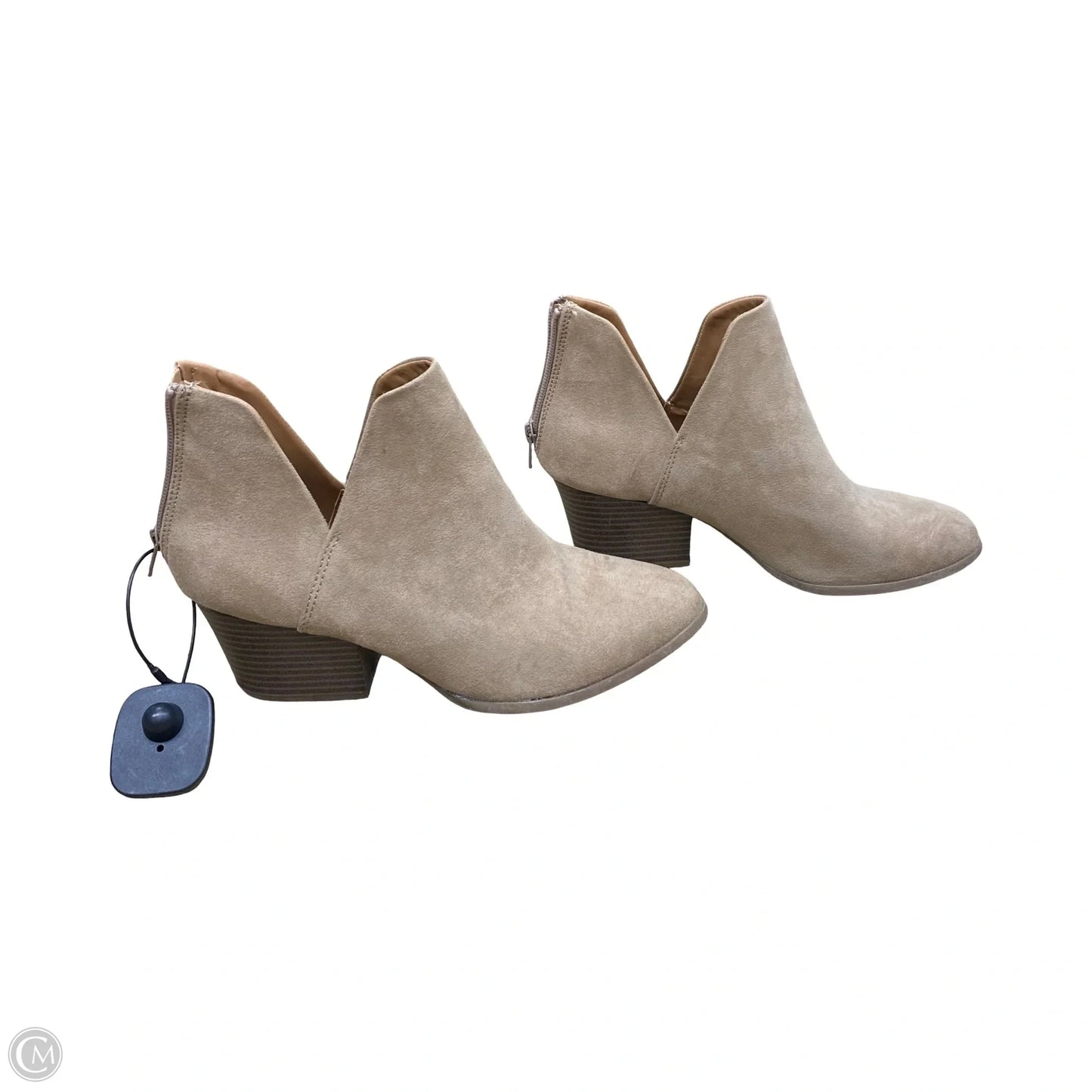 Boots Ankle Heels By So In Beige, Size: 7.5