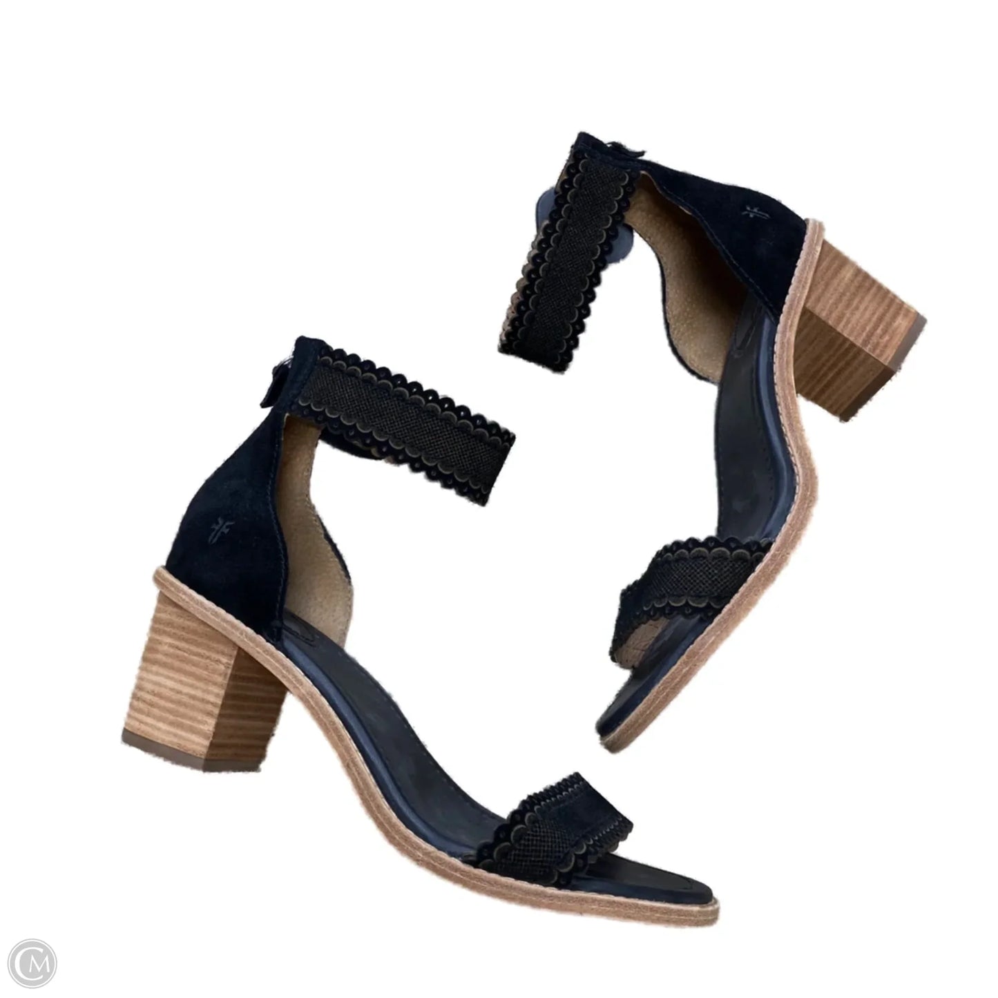 Sandals Designer By Frye In Black & Brown, Size: 9