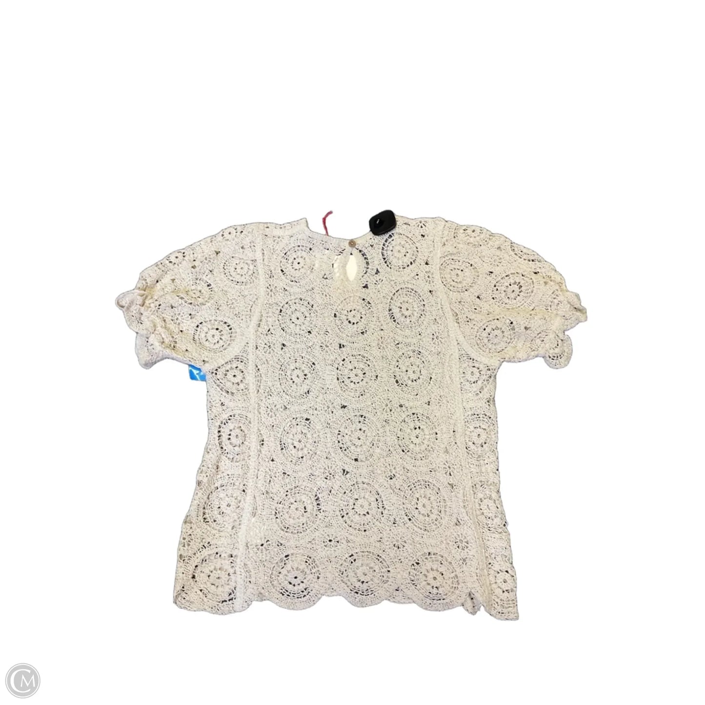Top Short Sleeve By Solitaire In Tan, Size: L