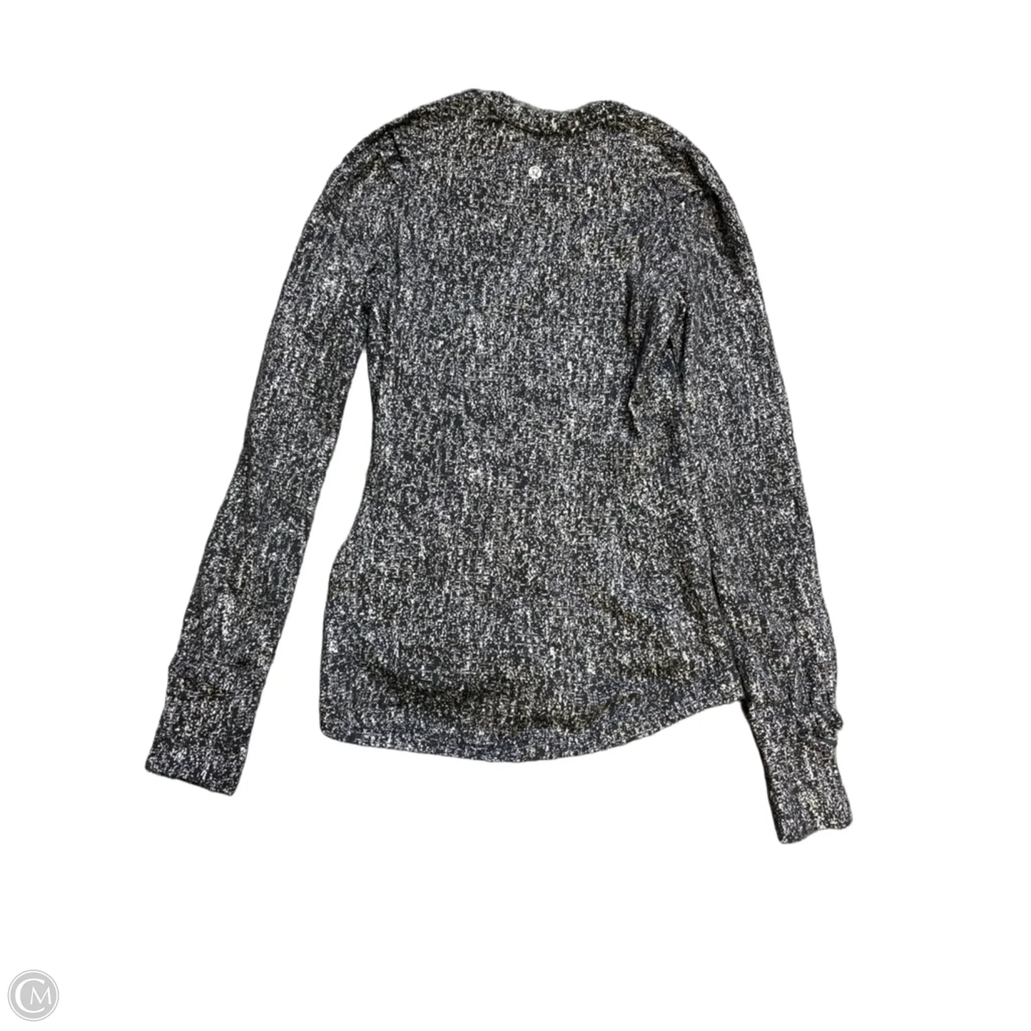 Athletic Top Long Sleeve Crewneck By Lululemon In Black & White, Size: Xs