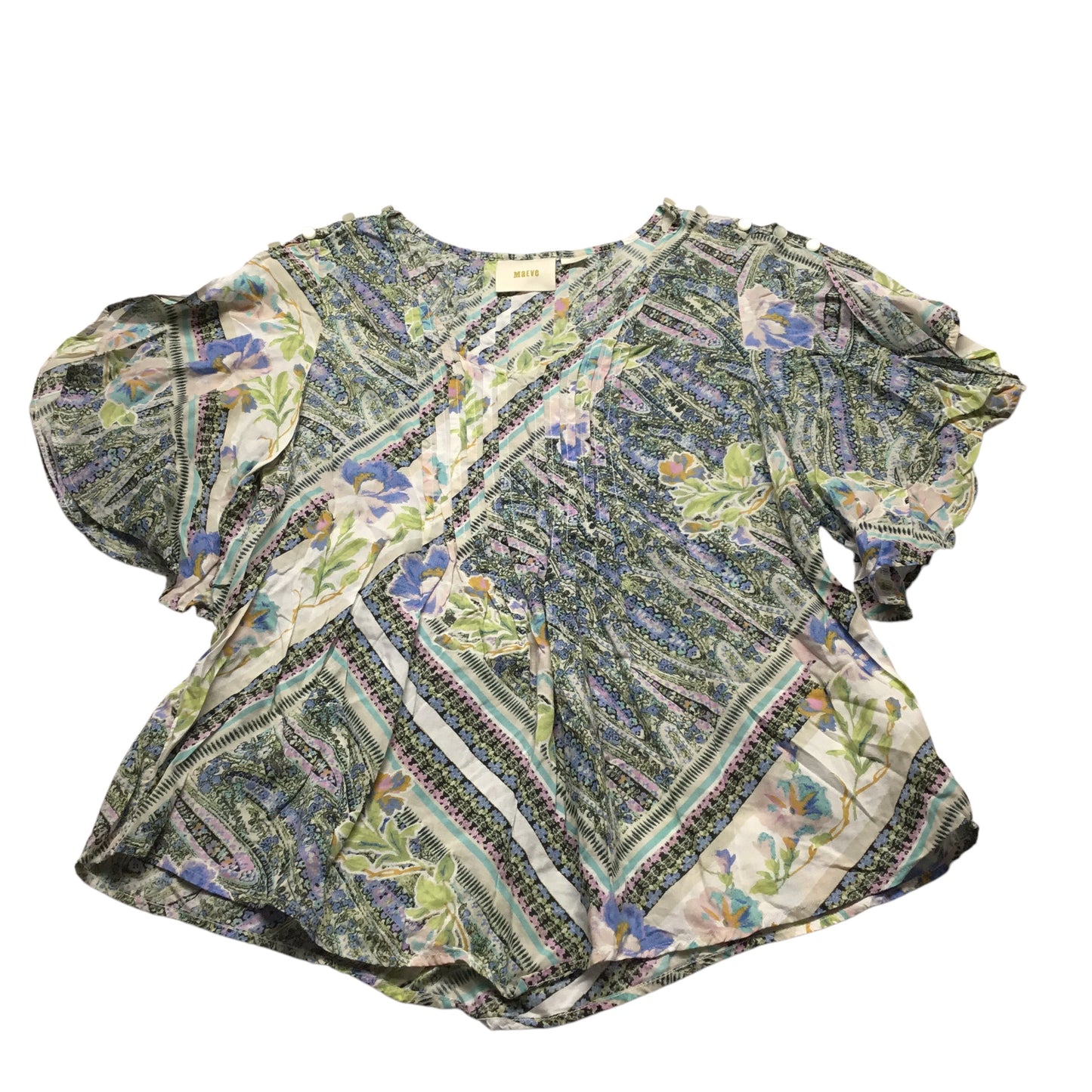 Top Short Sleeve By Maeve In Multi-colored, Size: 2