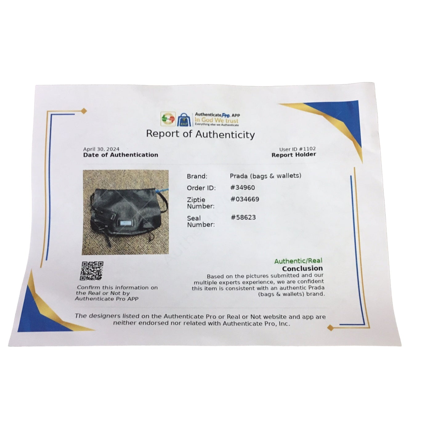 Handbag Luxury Designer By Prada Size: Medium