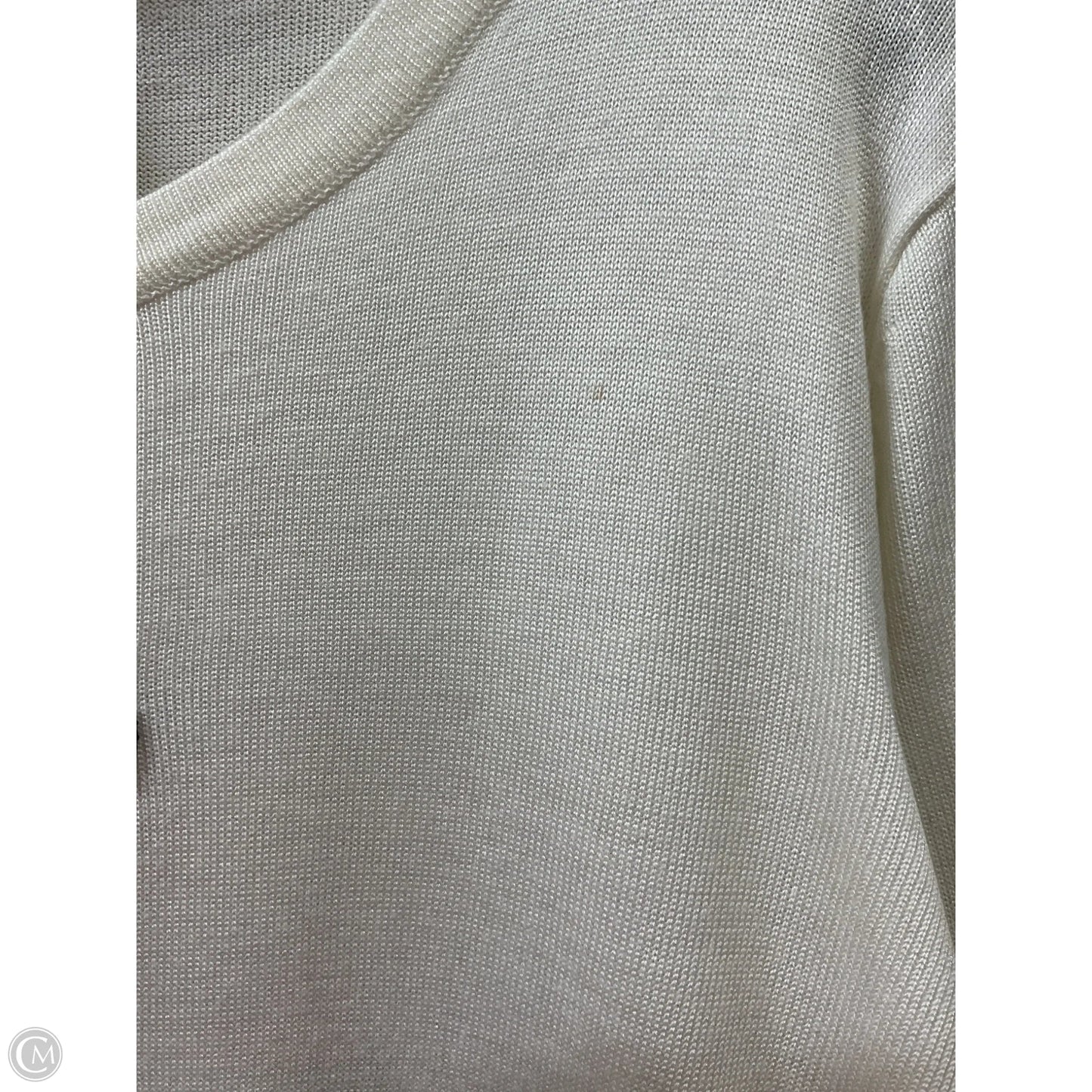 Sweater Designer By Karl Lagerfeld In White, Size: Xl