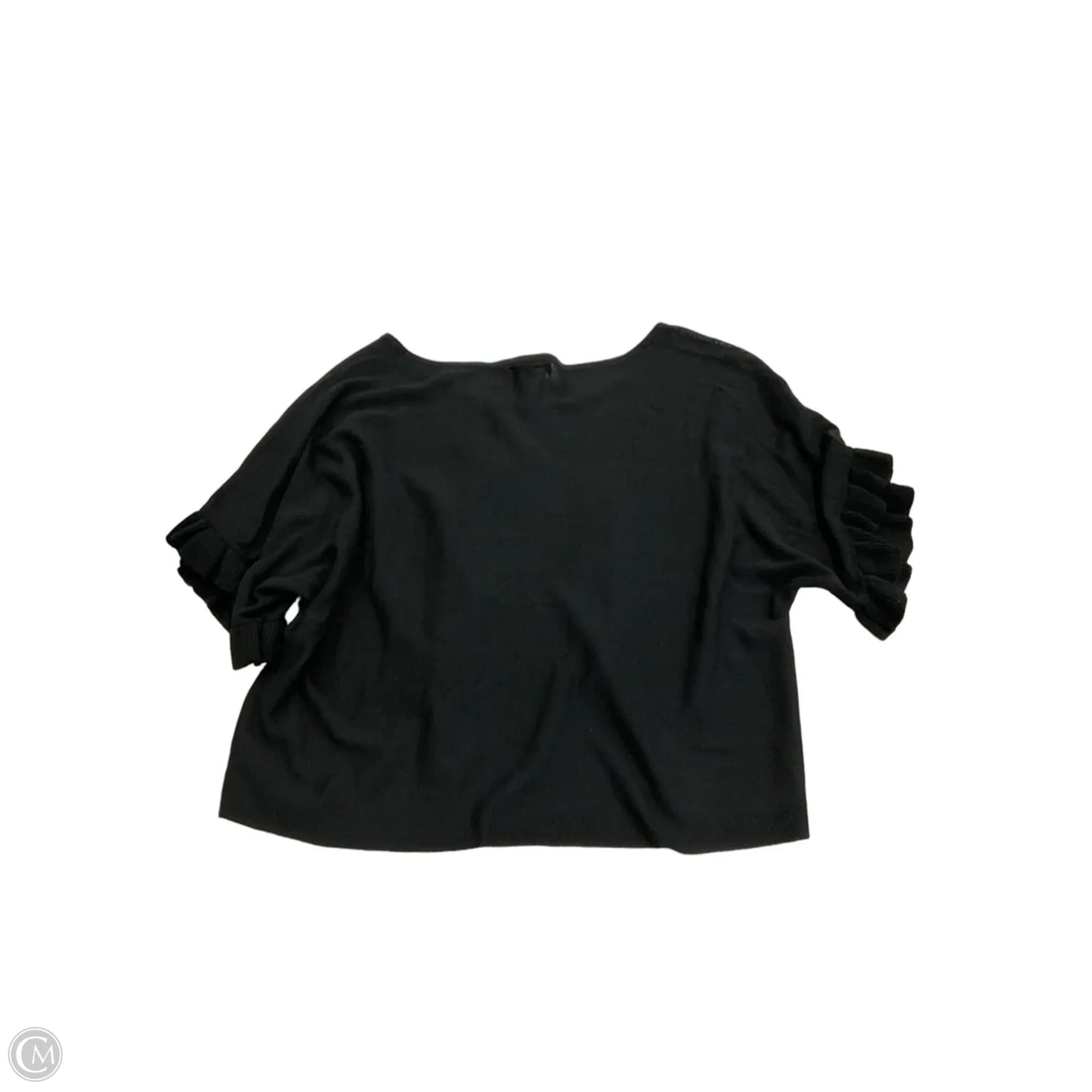 Top Short Sleeve By Max Studio In Black, Size: L