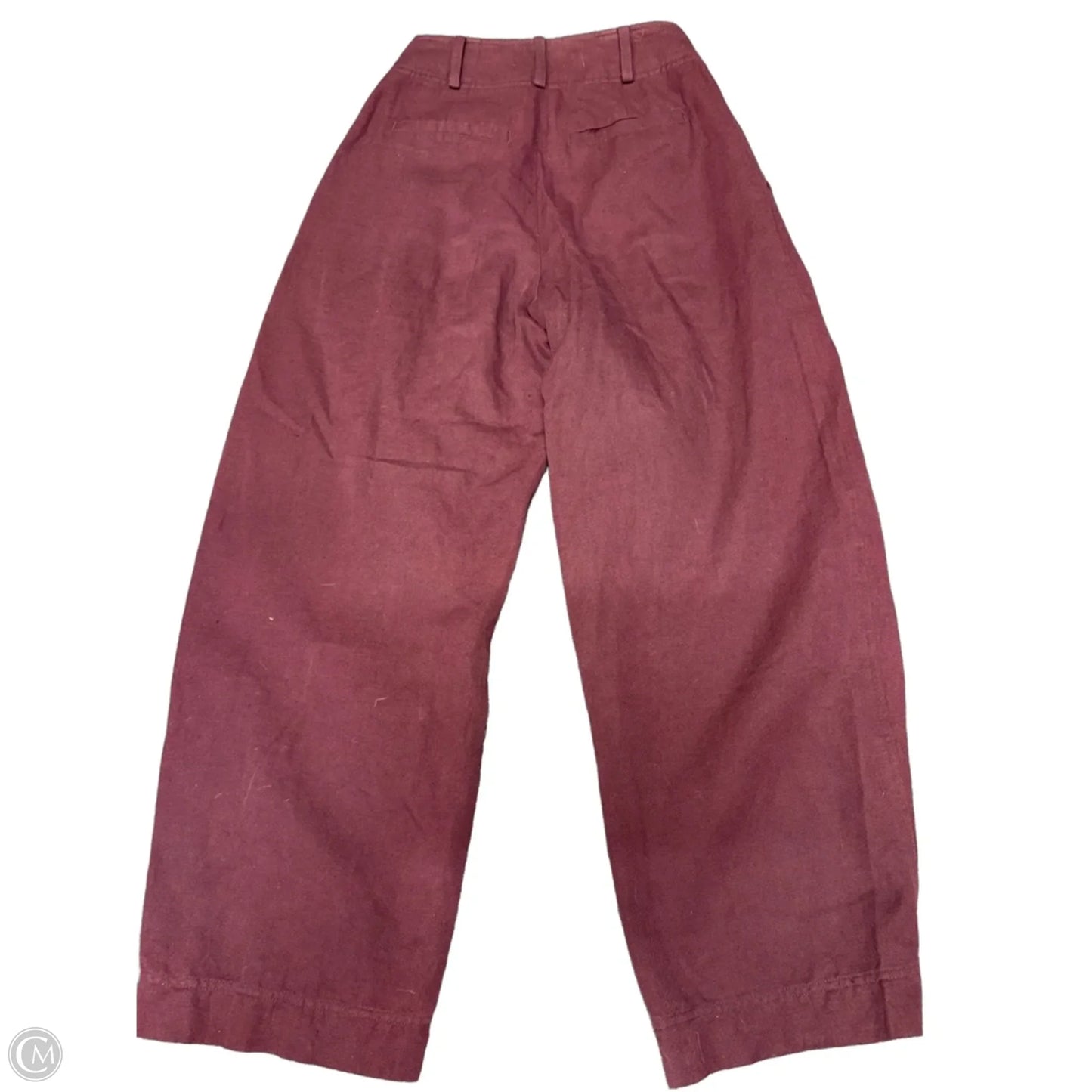 Pants Wide Leg By Cma In Maroon, Size: Xxs
