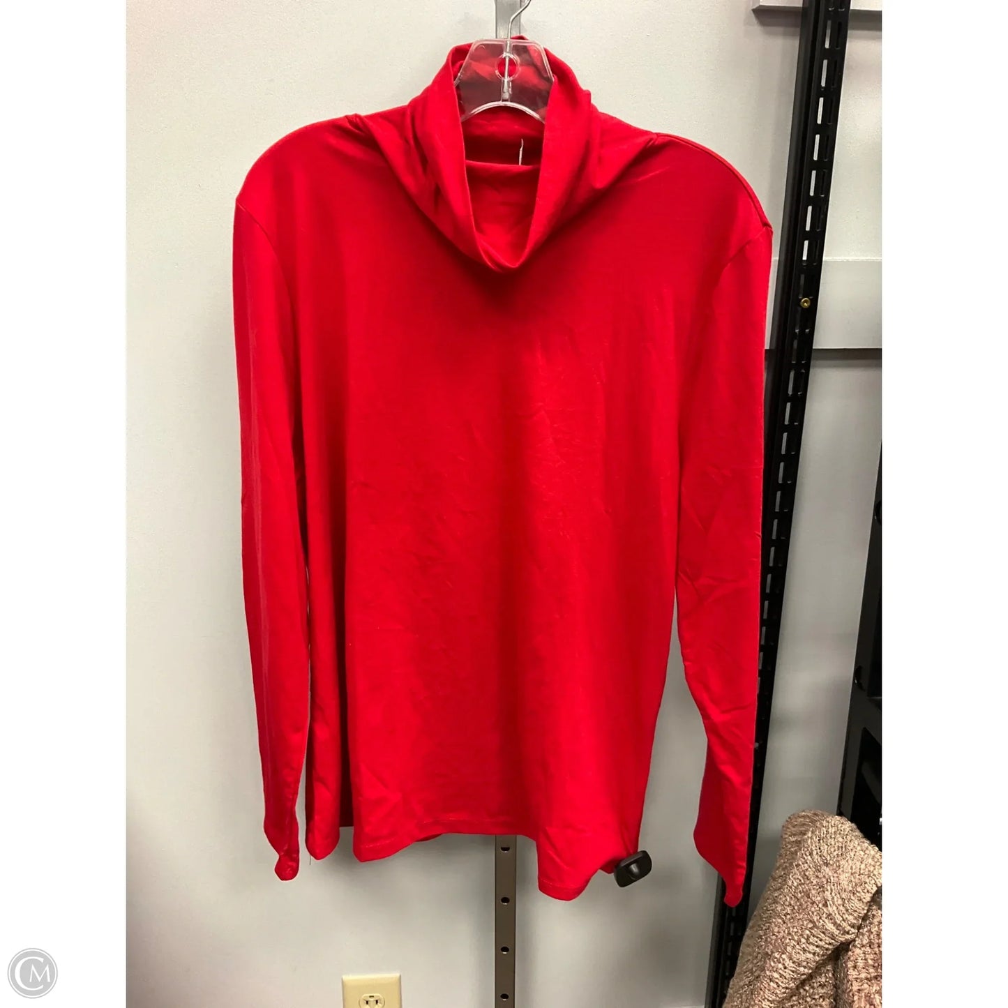 Top Long Sleeve Basic By Style And Company In Red, Size: Xxl