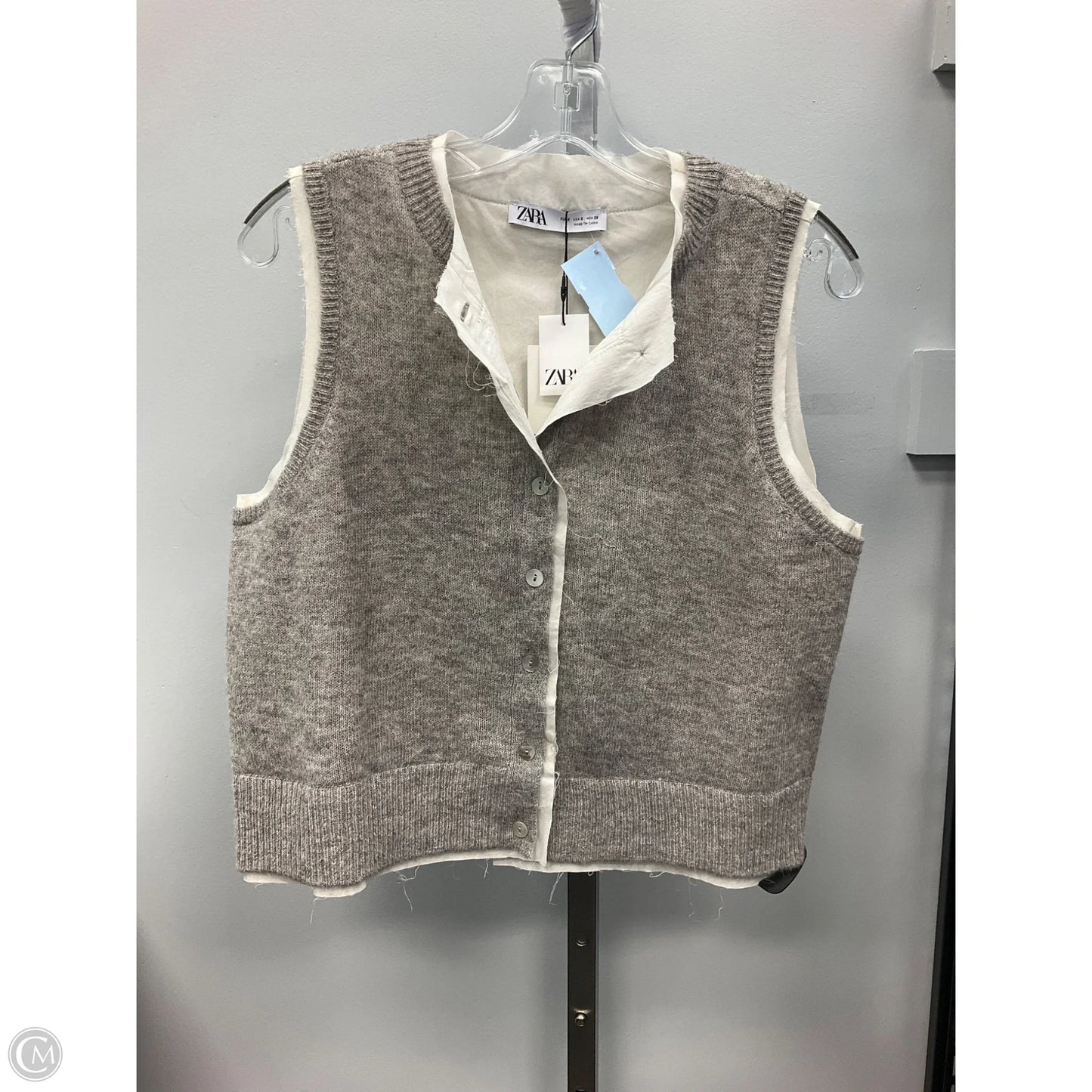 Vest Sweater By Zara In Tan, Size: S
