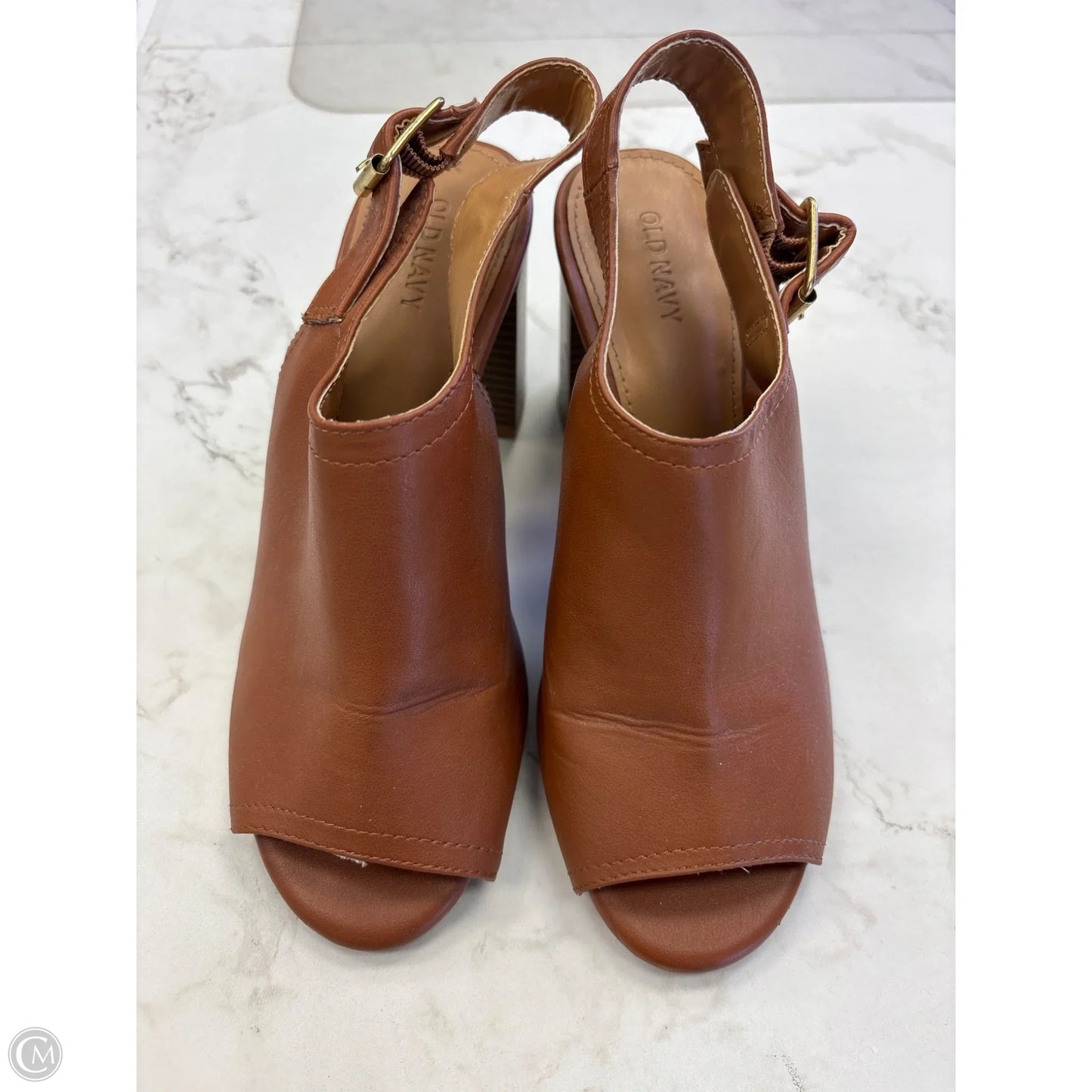 Sandals Heels Block By Old Navy In Tan, Size: 7