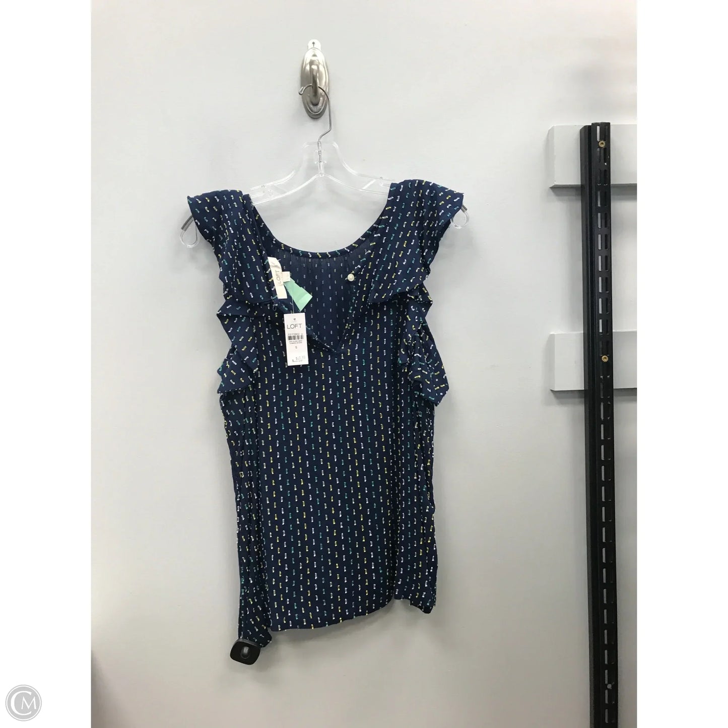 Top Sleeveless By Loft In Blue & Green, Size: S