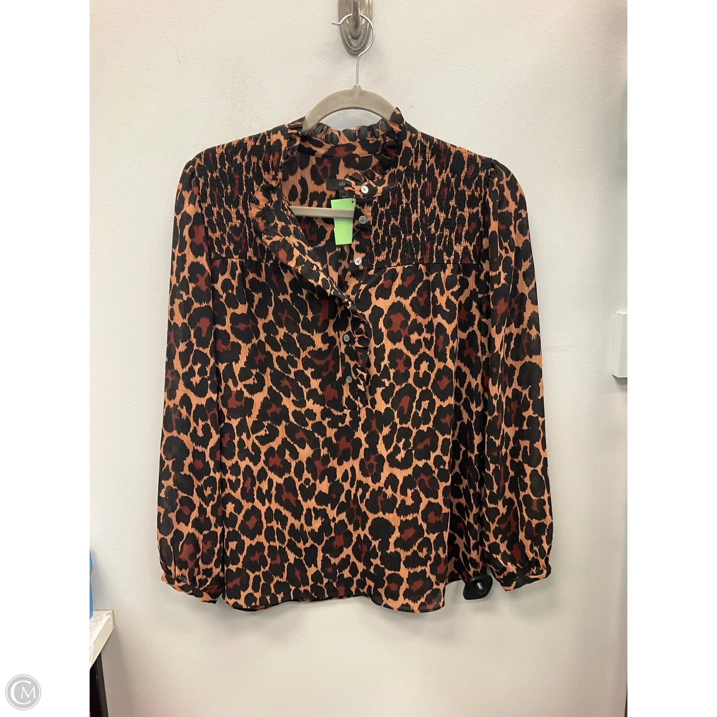 Top 3/4 Sleeve By J. Crew In Animal Print, Size: S