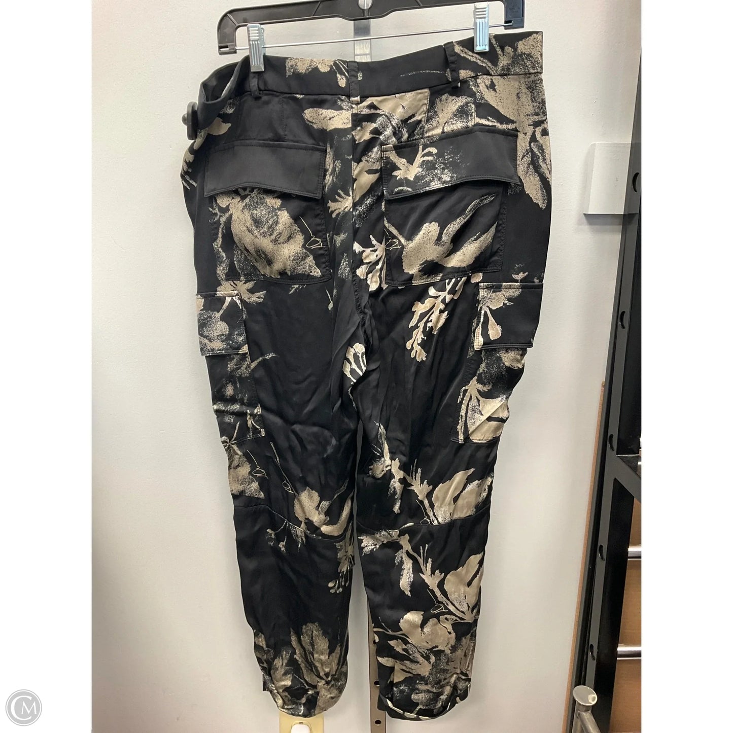 Pants Dress By Donna Karan In Black & Tan, Size: 12