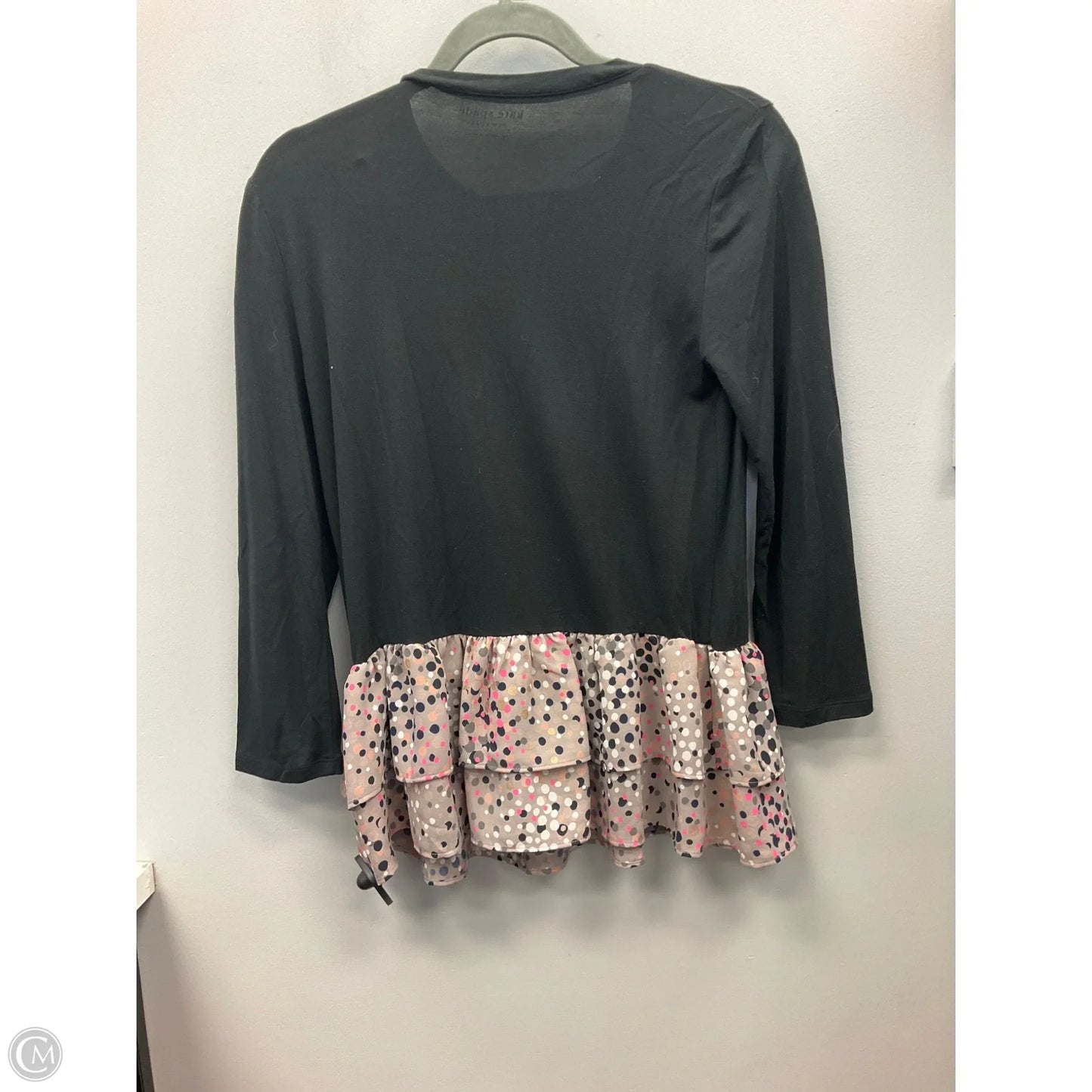 Top Long Sleeve Designer By Kate Spade In Black, Size: Xs