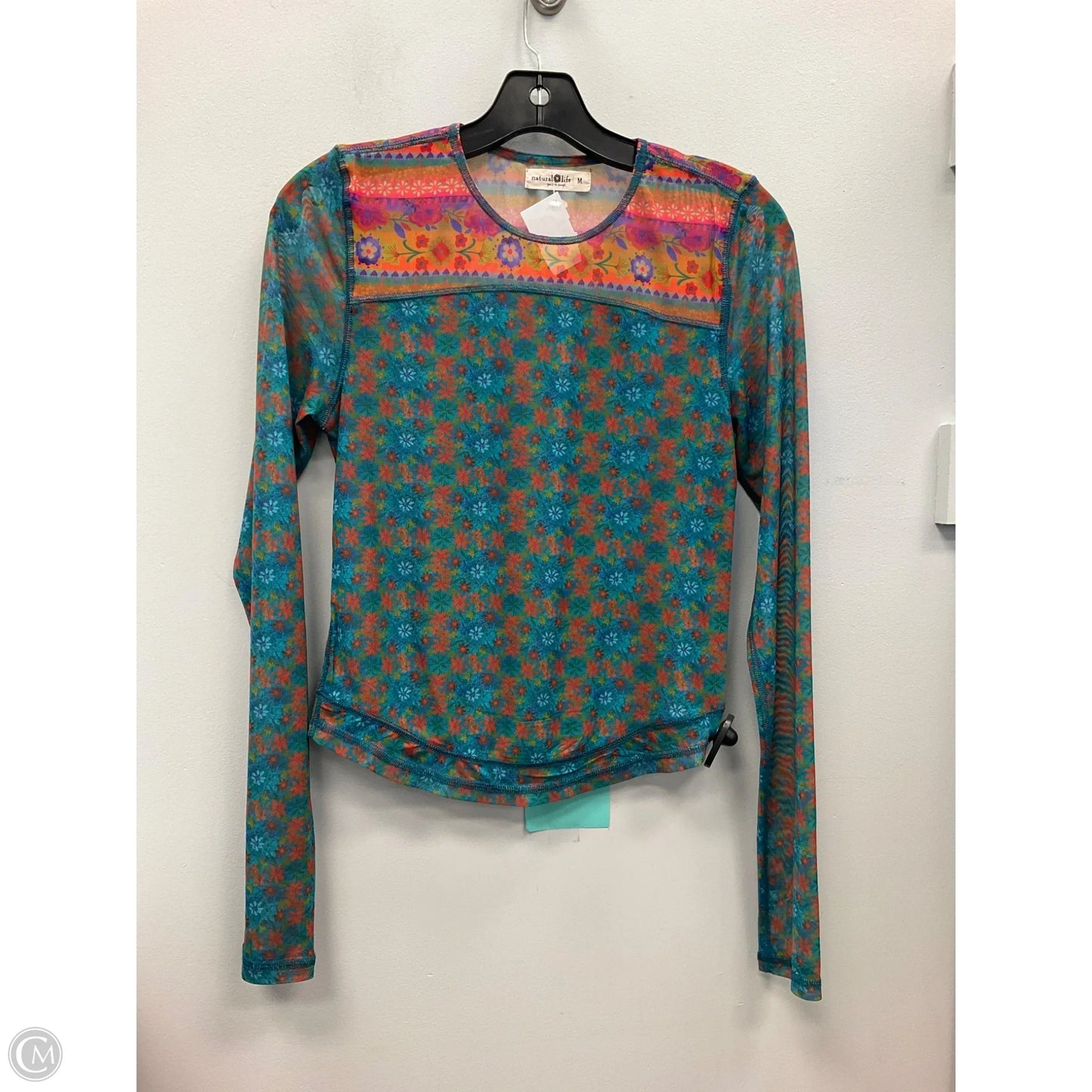 Top Long Sleeve By Natural Life In Floral Print, Size: M