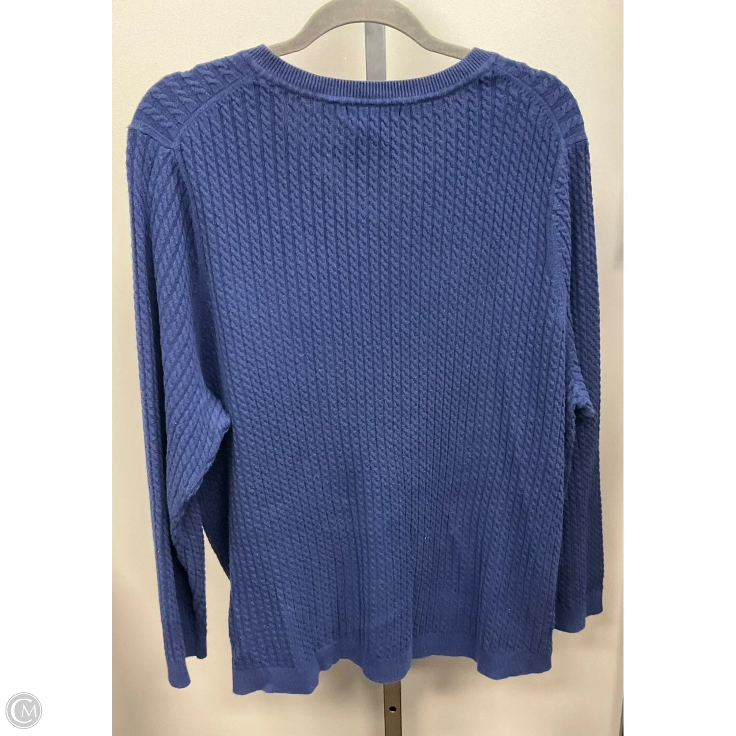 Sweater By Lands End In Blue, Size: 3x